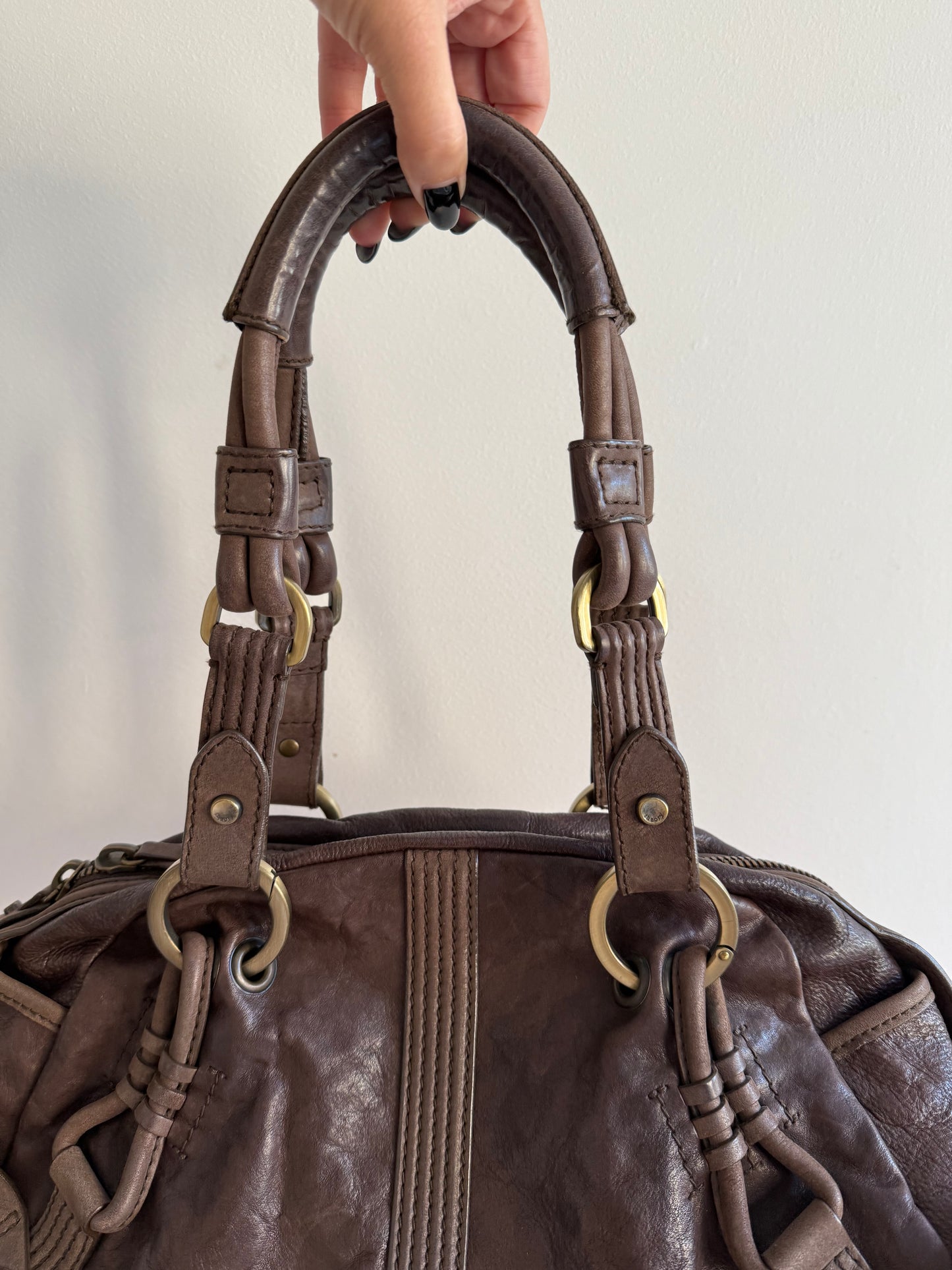 Theory Brown Leather Satchel