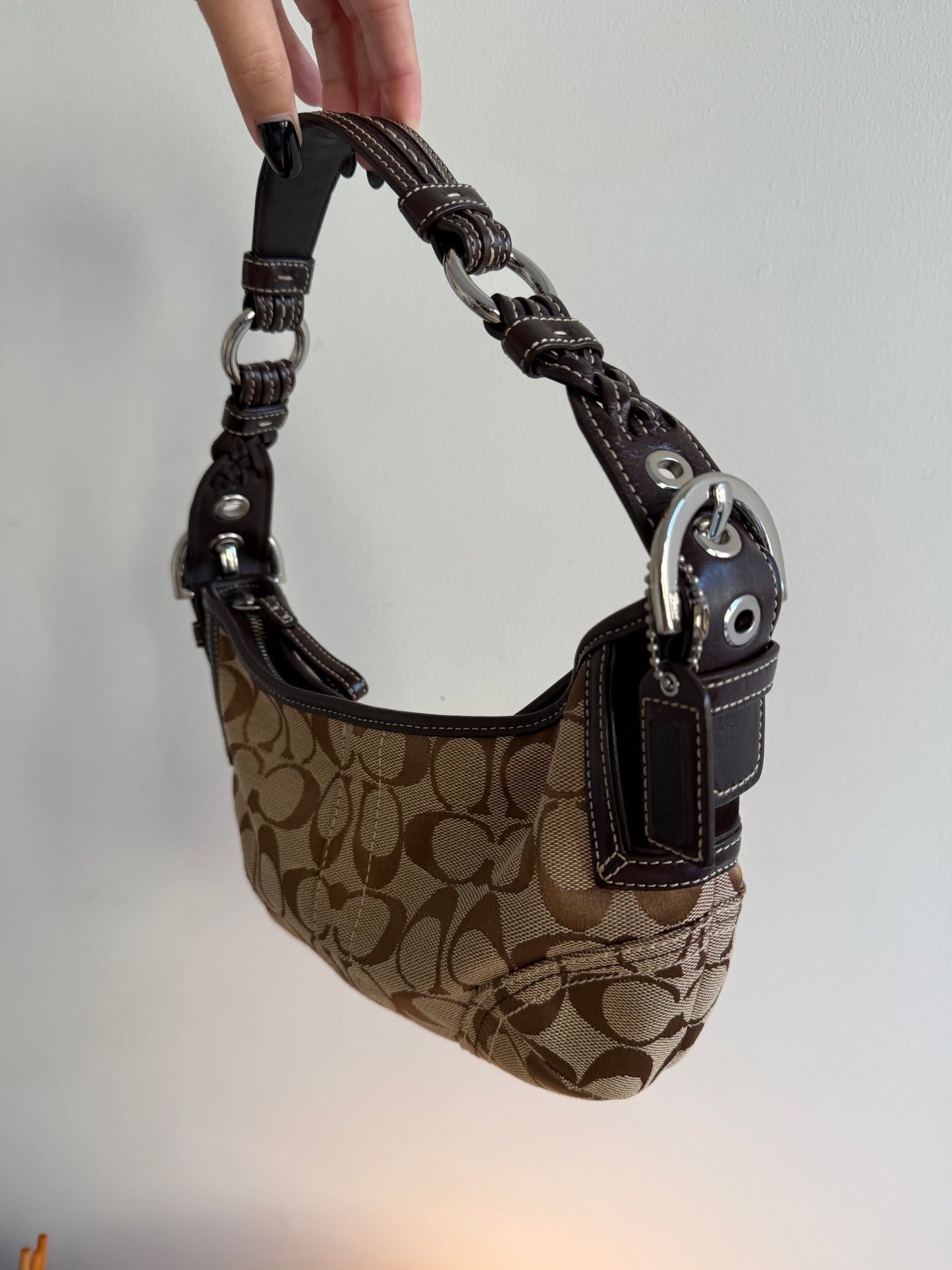 Coach Brown Signature Shoulder Bag