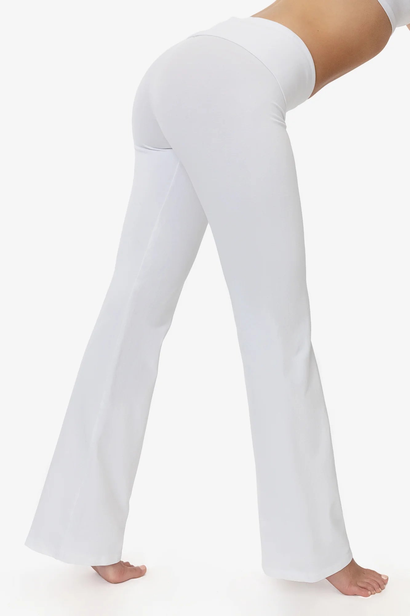 WHITE GARMENT DYE YOGA LEGGING