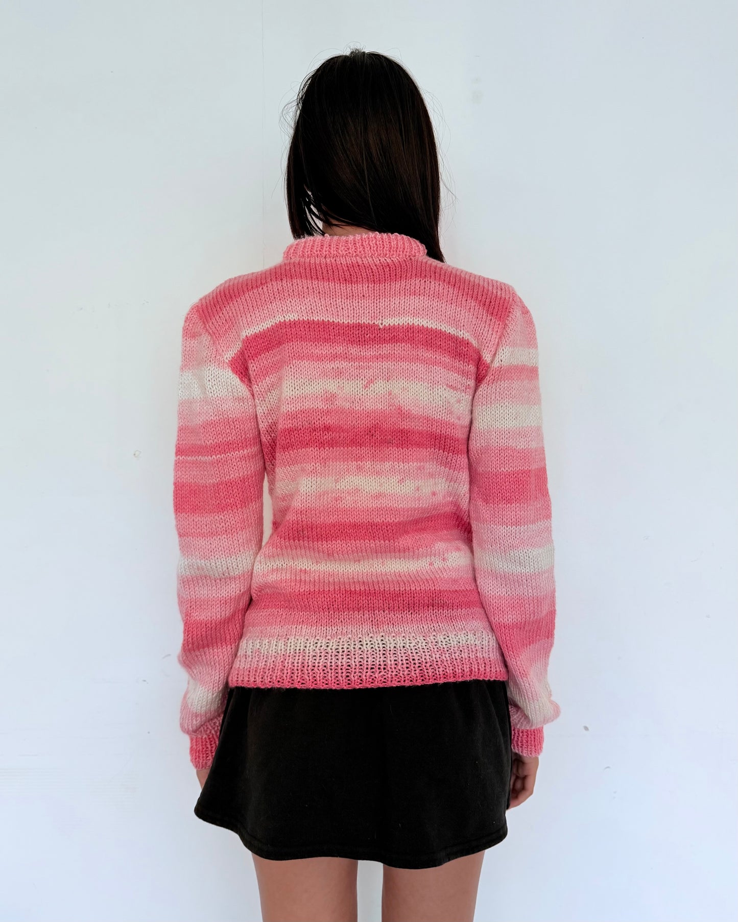 Pink Gradient Knit Sweater