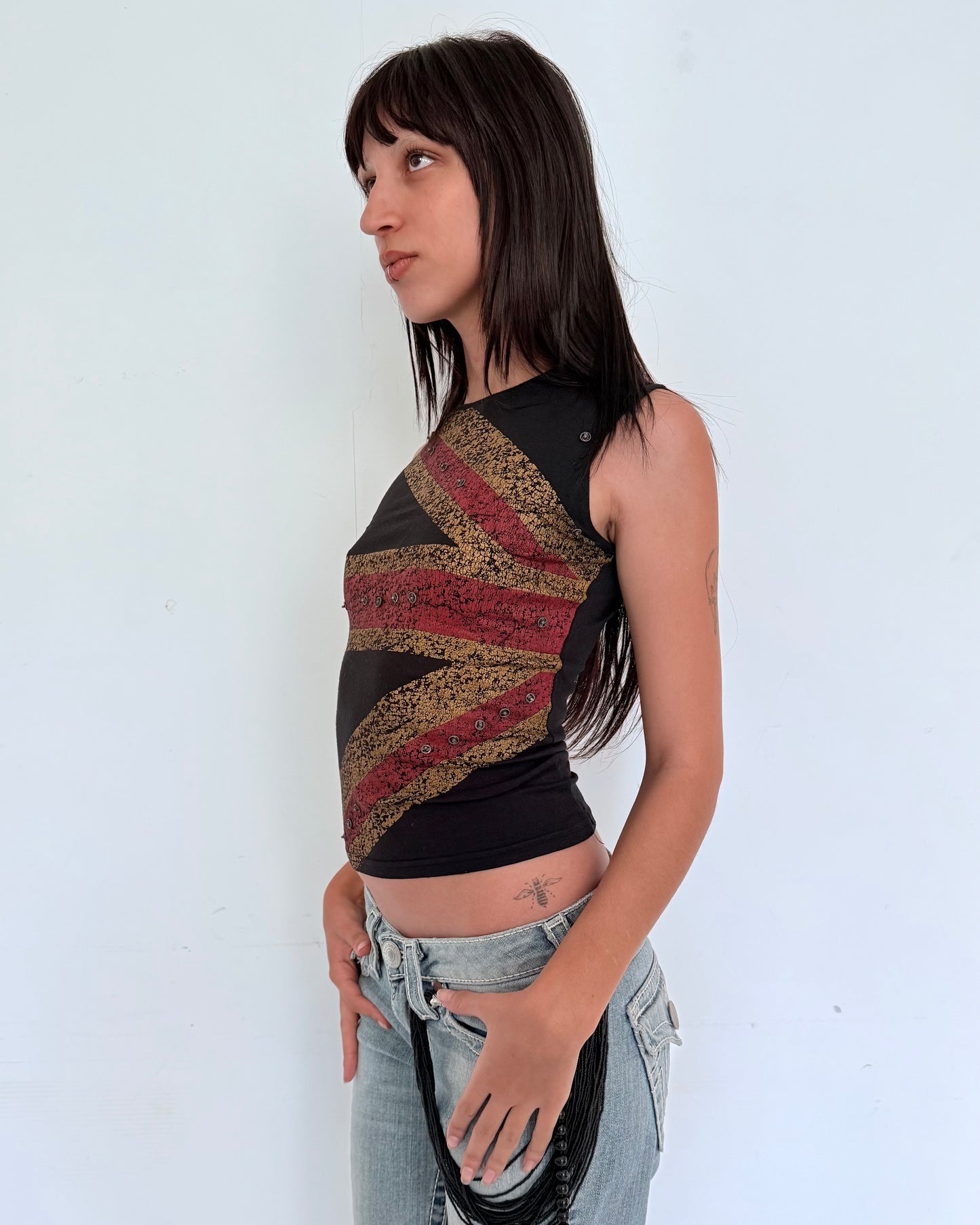 British Flag Studded Tank Top