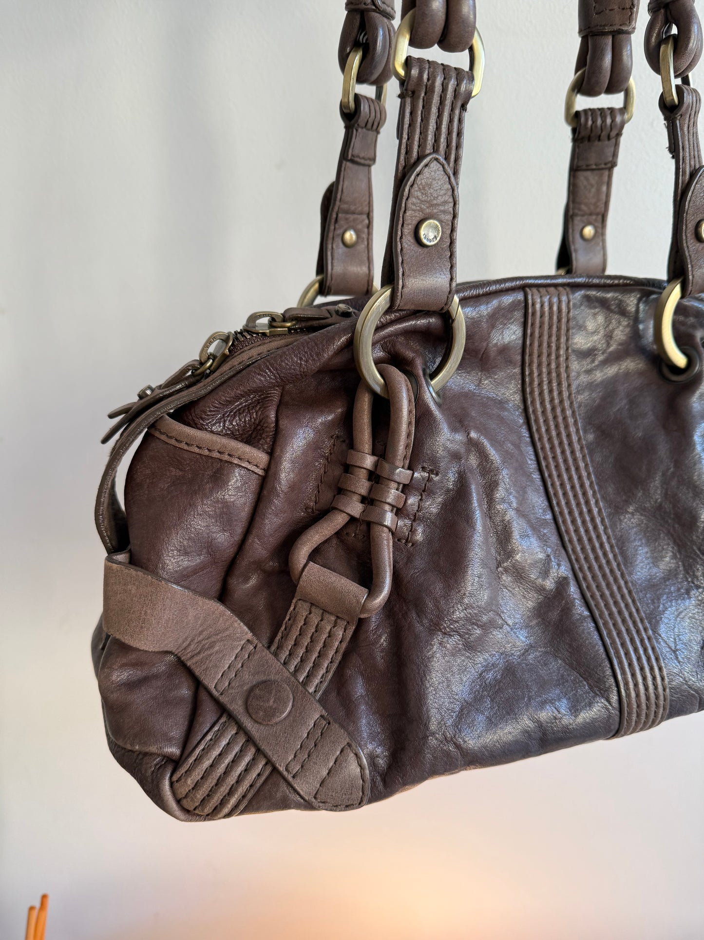 Theory Brown Leather Satchel
