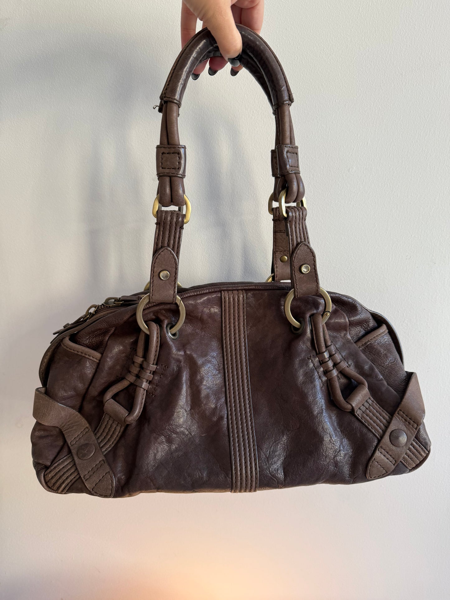 Theory Brown Leather Satchel