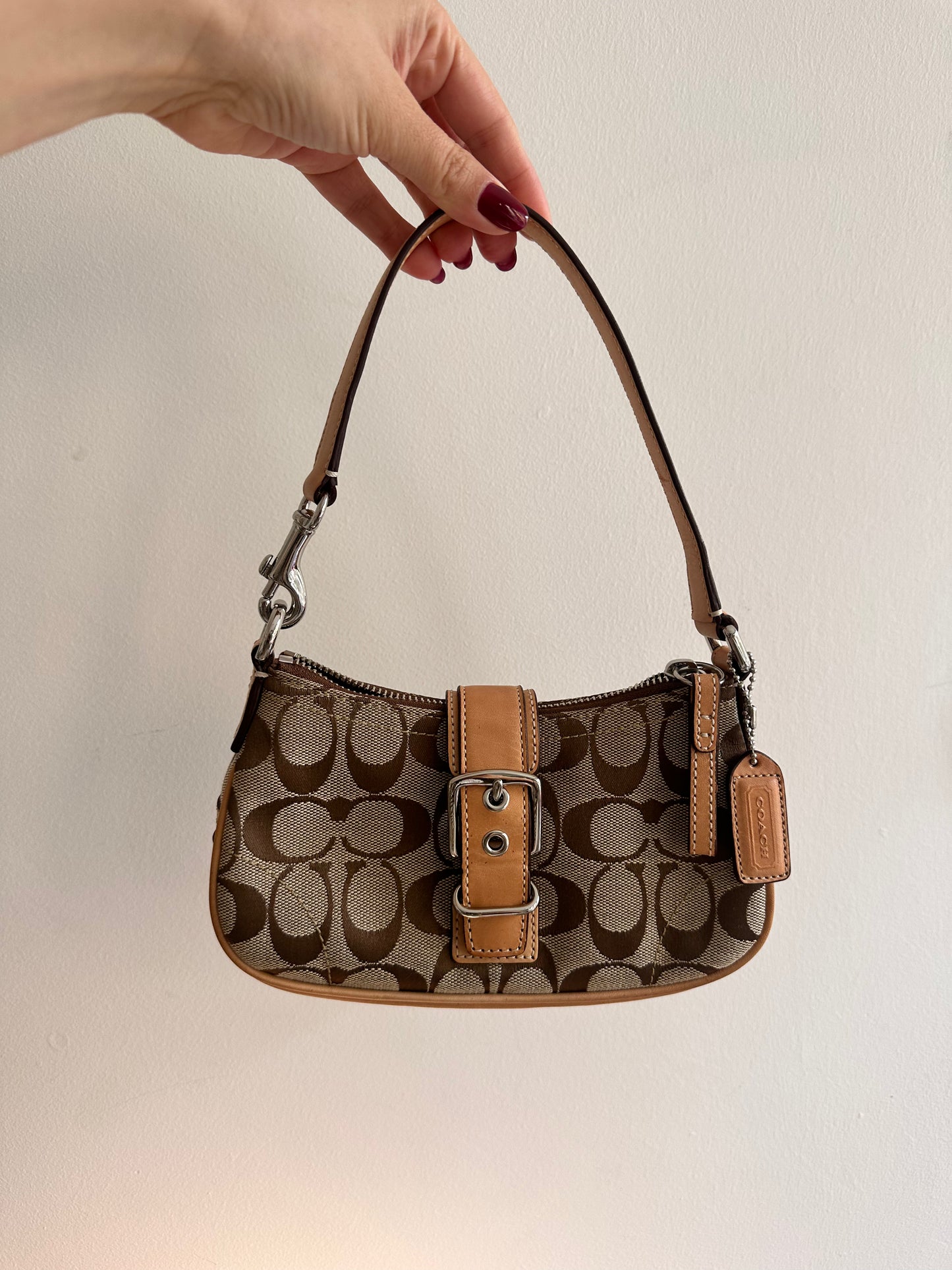 Coach monogram mini Demi Hamptons Buckle Bag