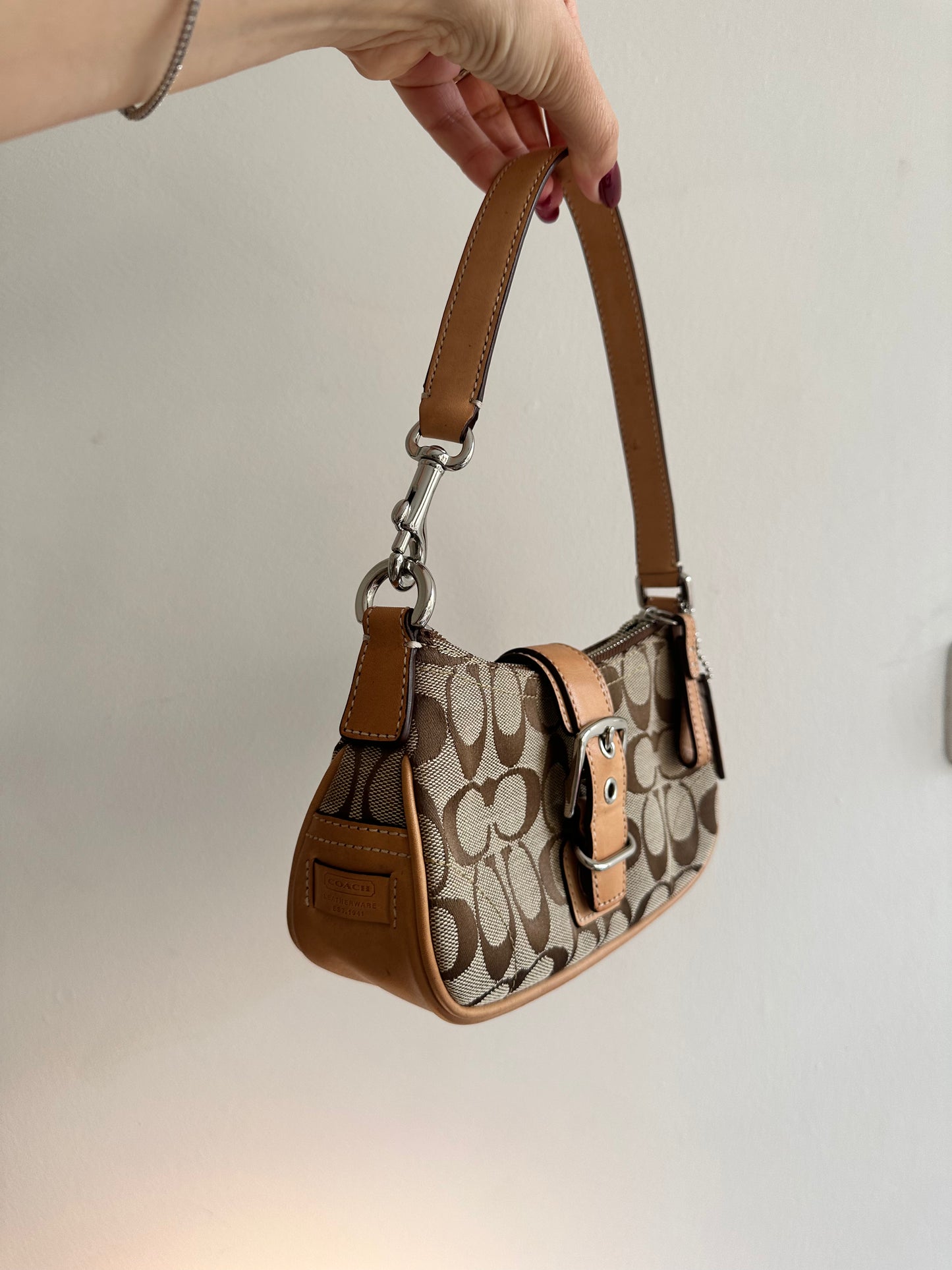 Coach monogram mini Demi Hamptons Buckle Bag