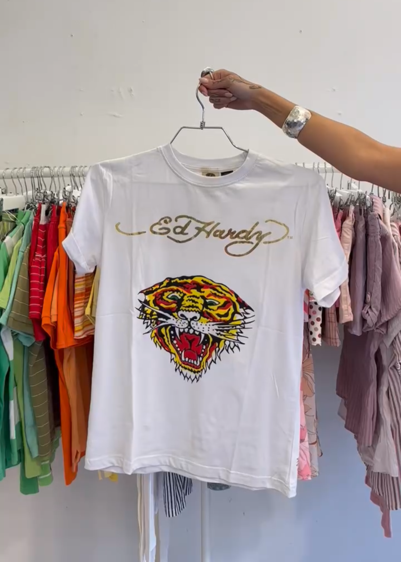 Ed Hardy White Tiger T