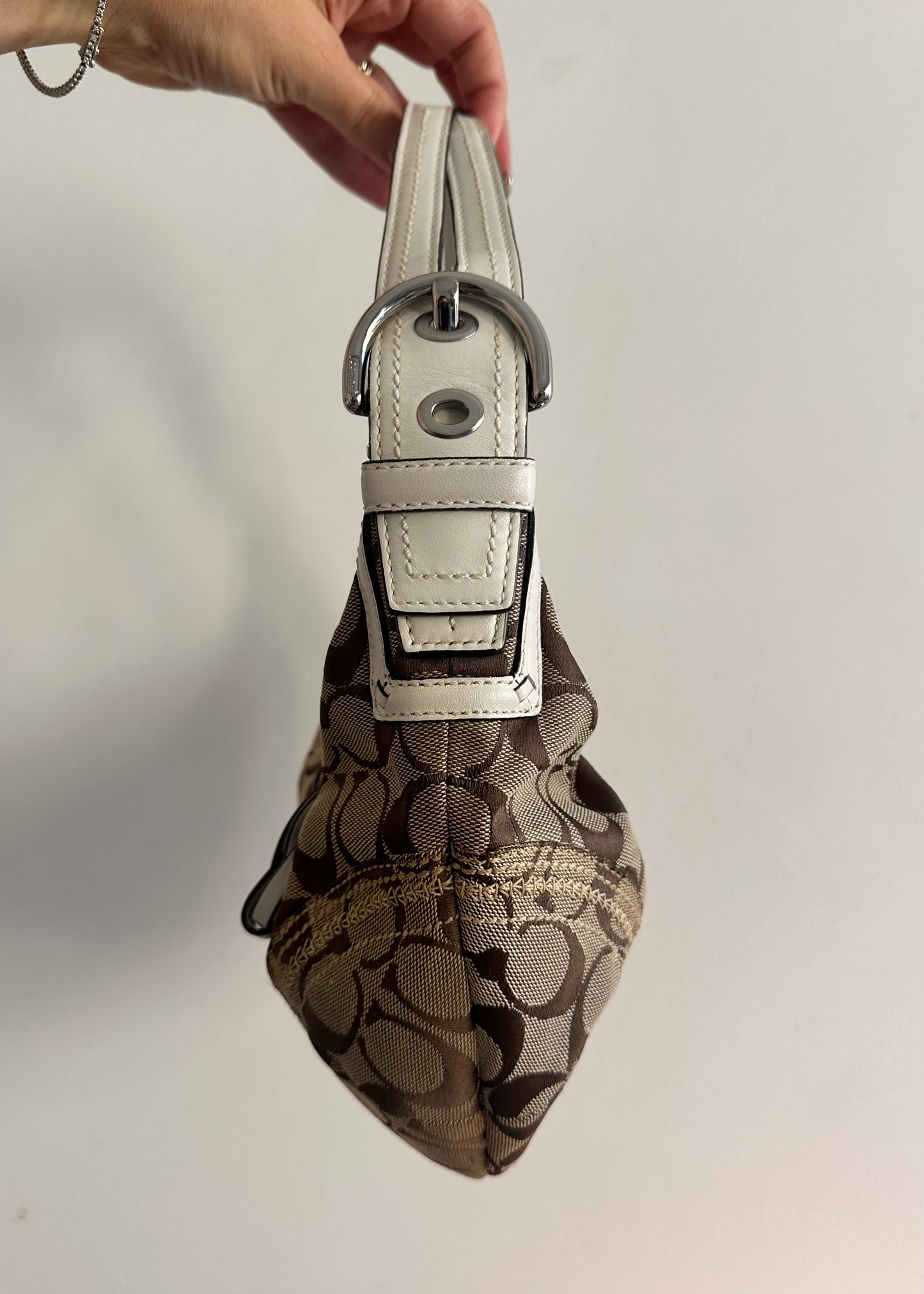 Coach Brown Monogram Hobo Bag