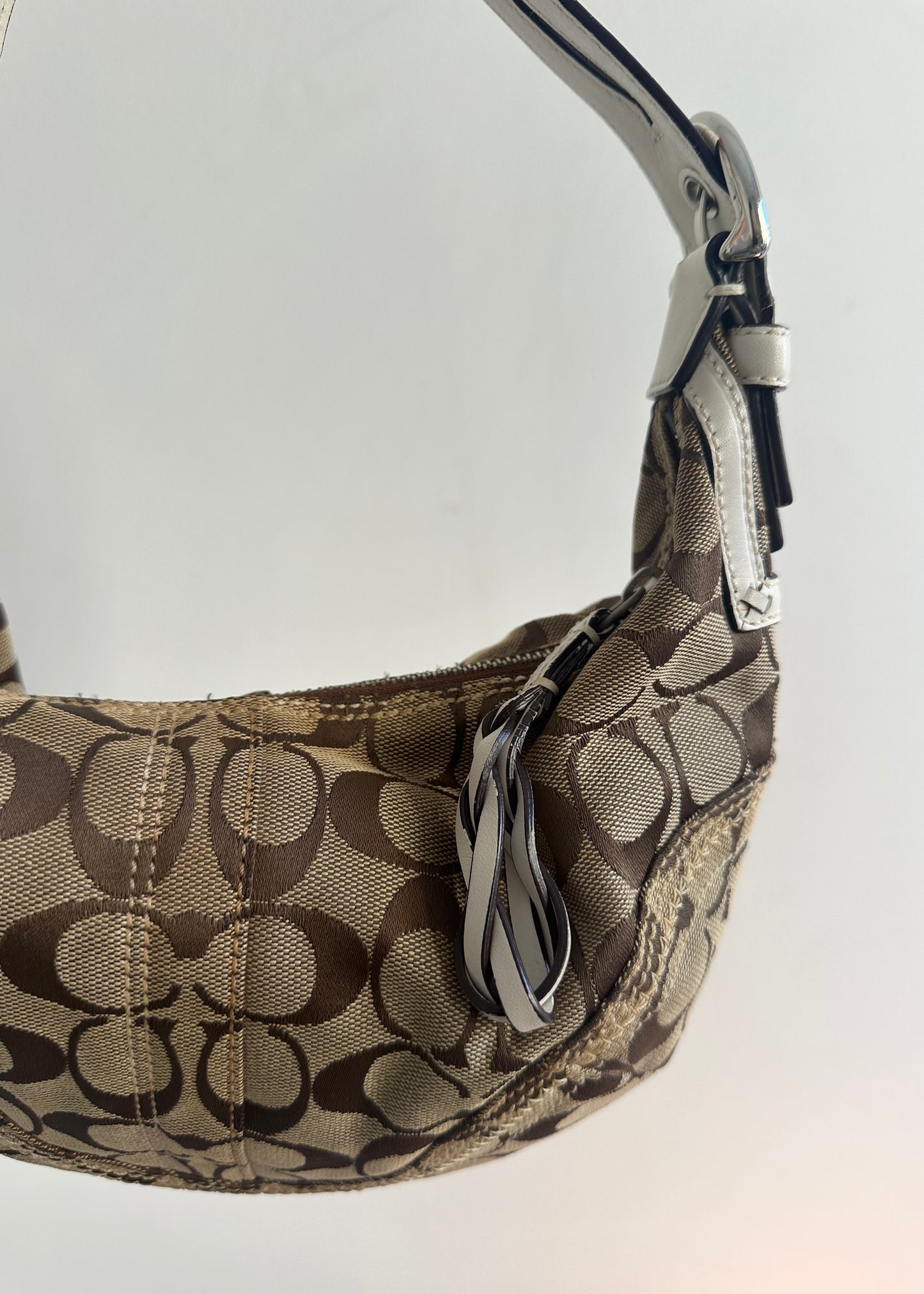 Coach Brown Monogram Hobo Bag