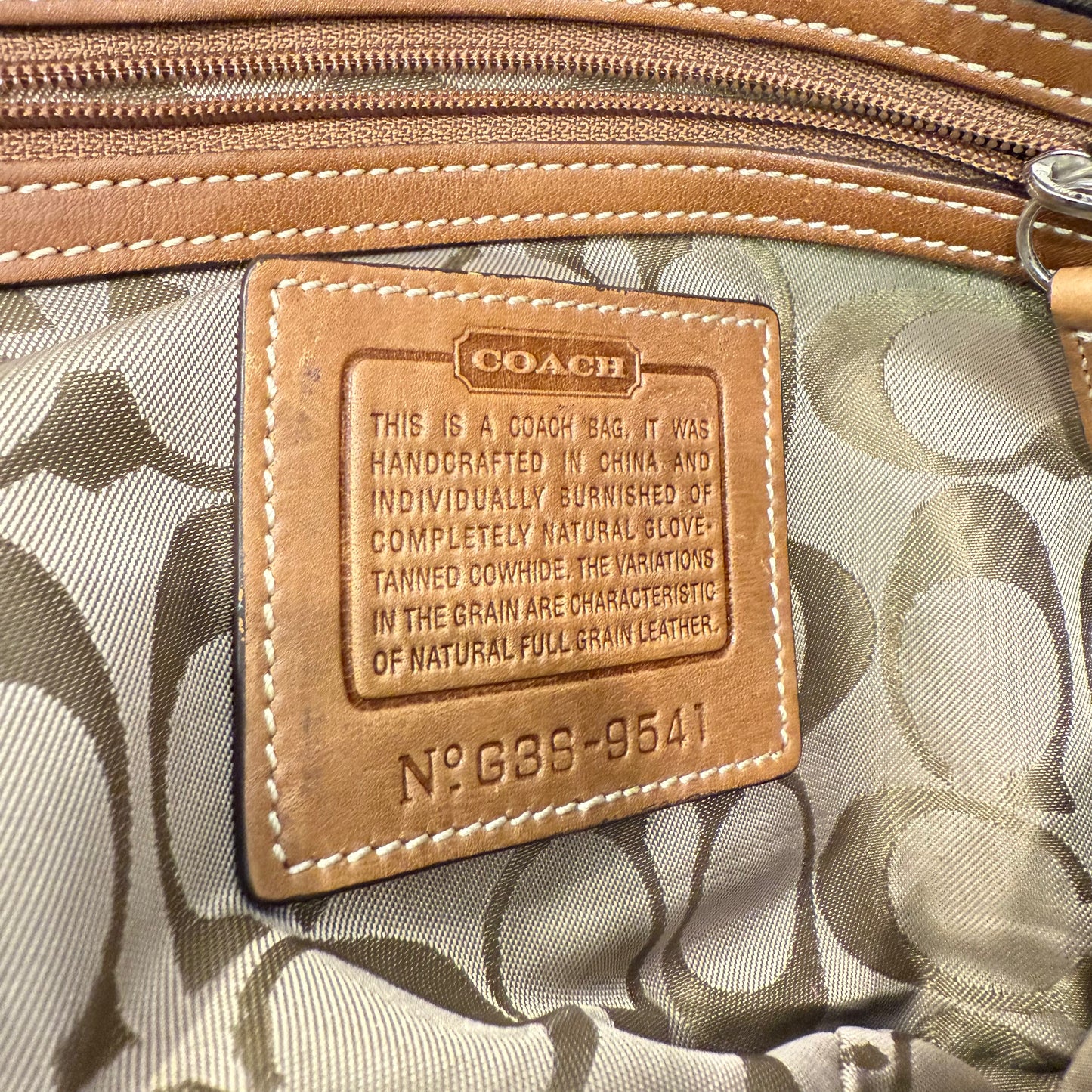 Coach Brown Canvas Shoulder Bag