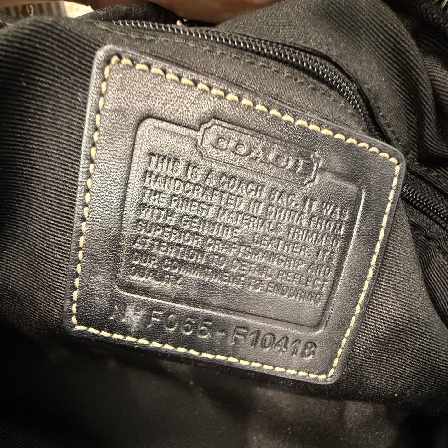 Coach Black Signature Shoulder Bag