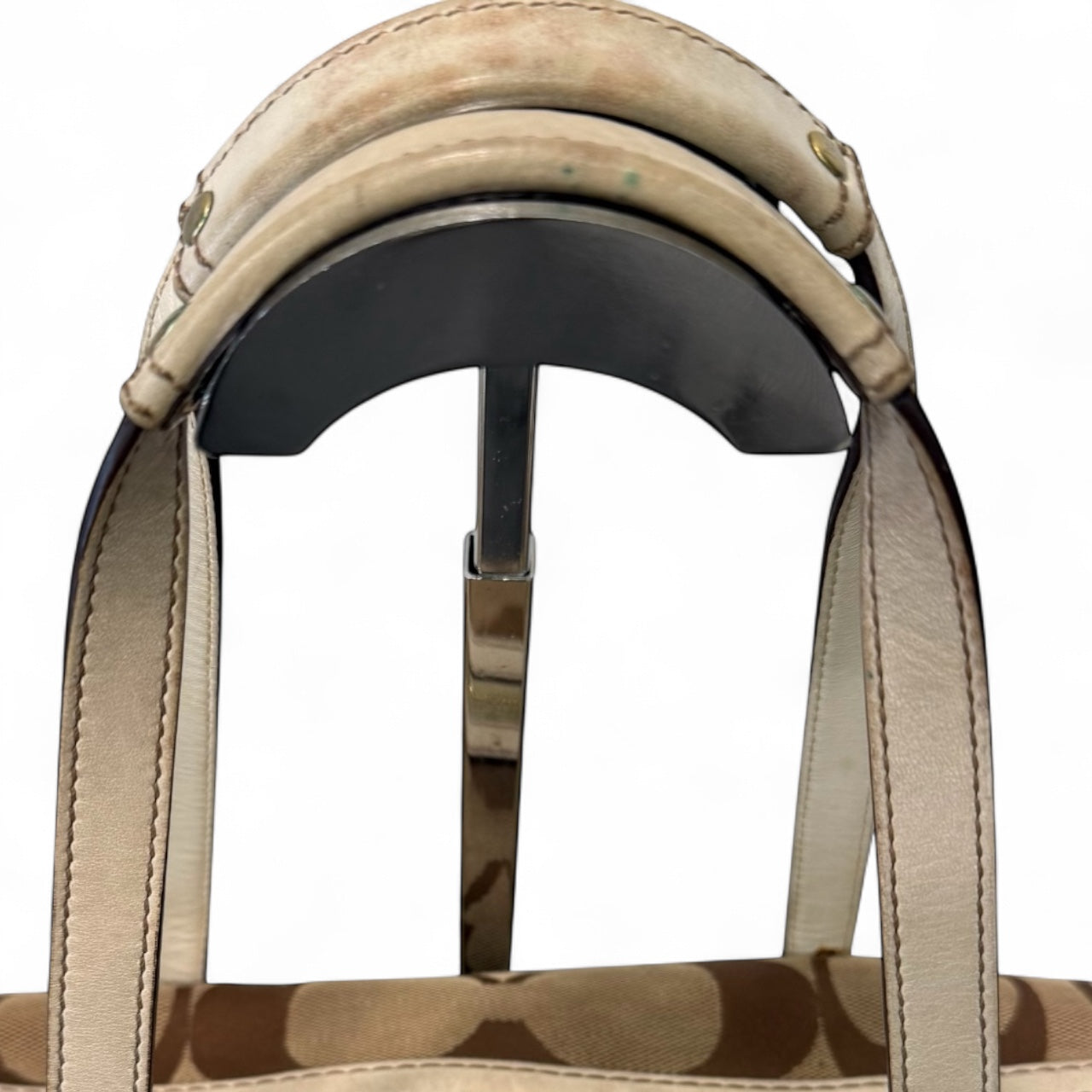 Coach Beige Leather Shoulder Bag