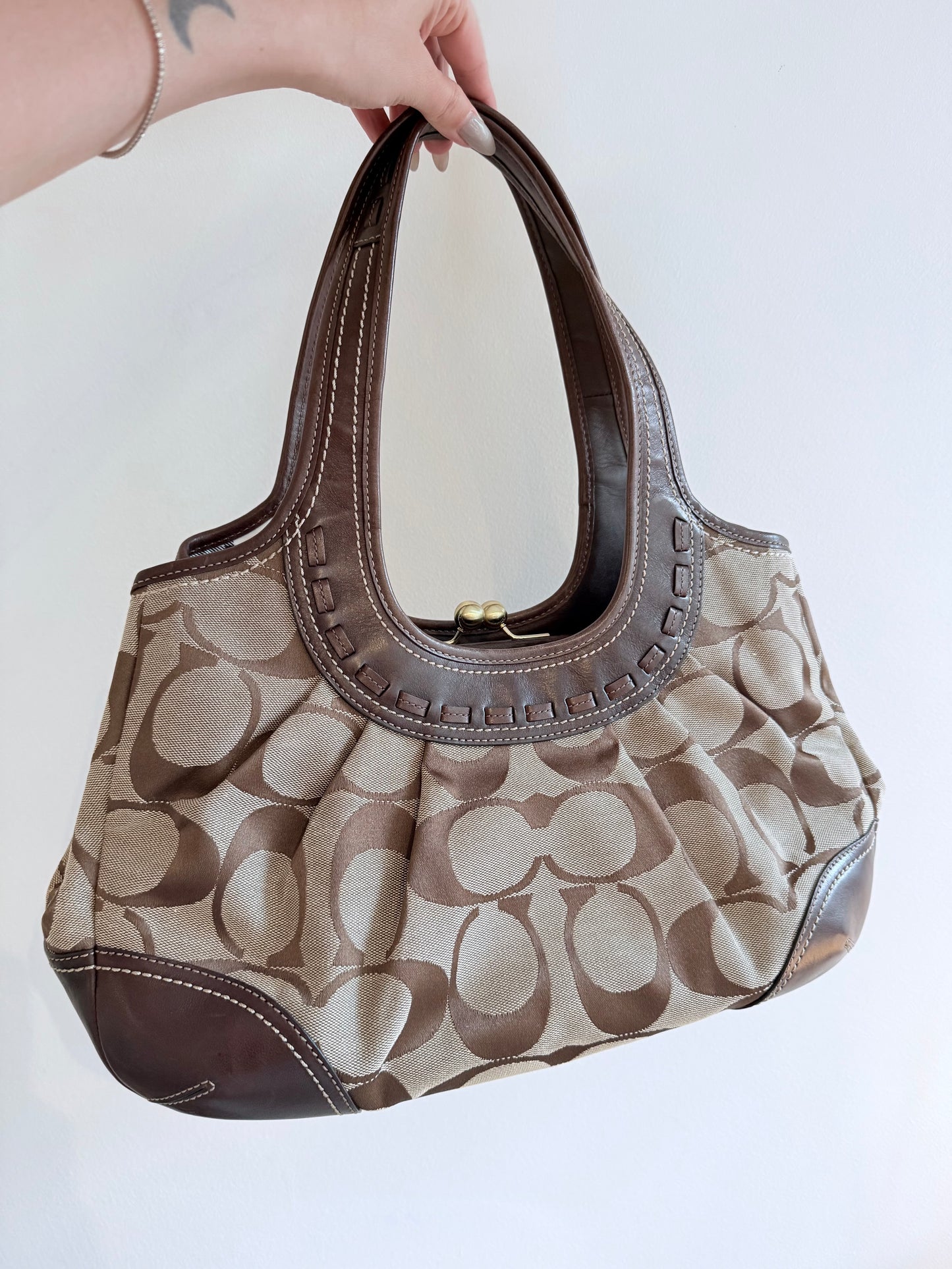 Coach Signature Canvas Shoulder Bag