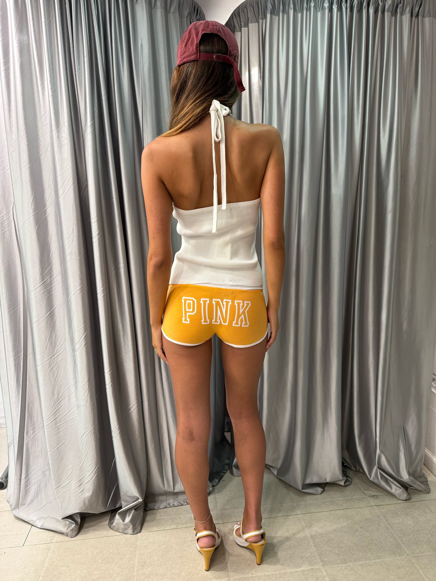 Shell Halter Knit Top