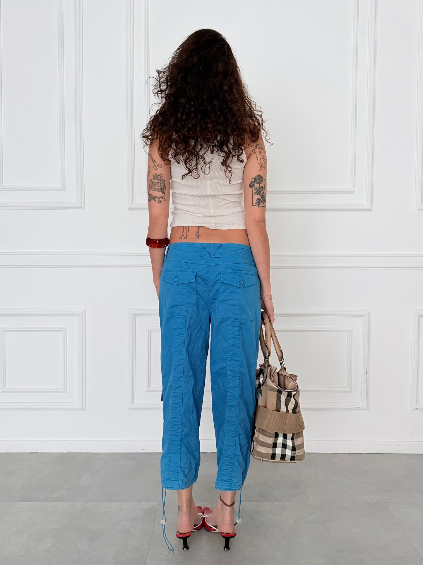 Blue Utility Capri Pants Size 28