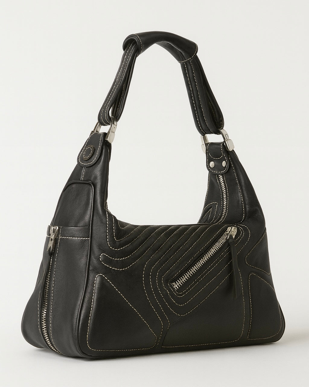 Tod's Black Leather Shoulder Bag – Duniz Vintage