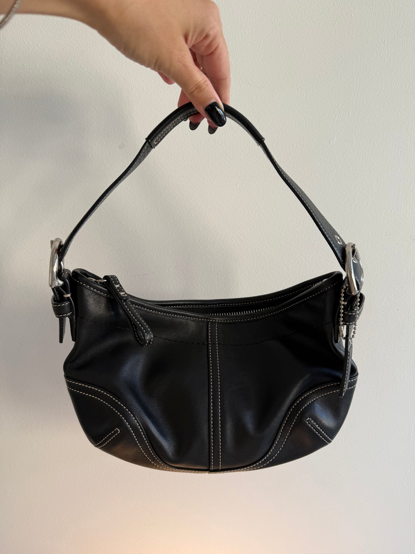 Coach Black Leather Shoulder Bag