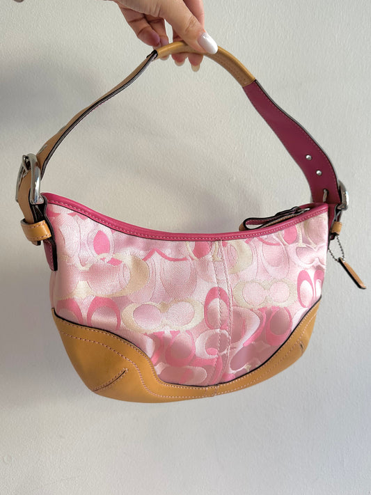 Pink Coach Hobo Bag