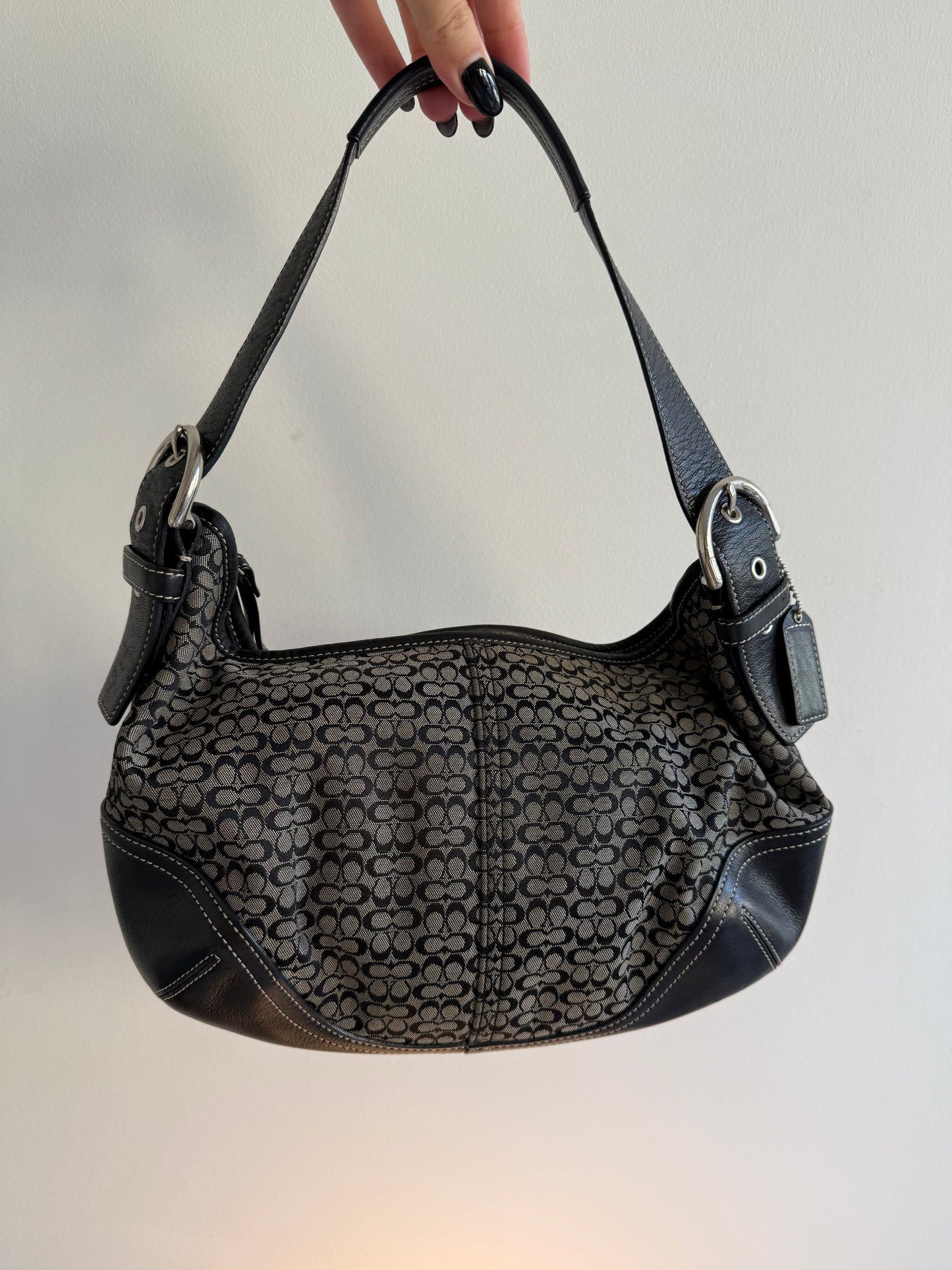Coach Black Signature Shoulder Bag