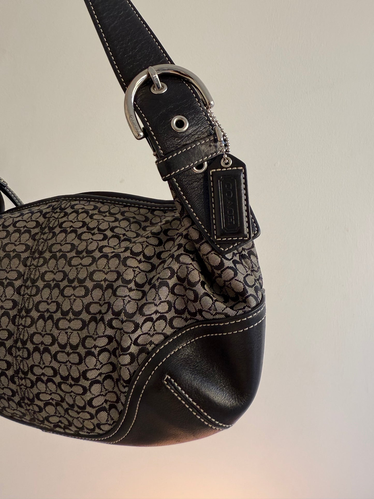 Coach Black Signature Shoulder Bag