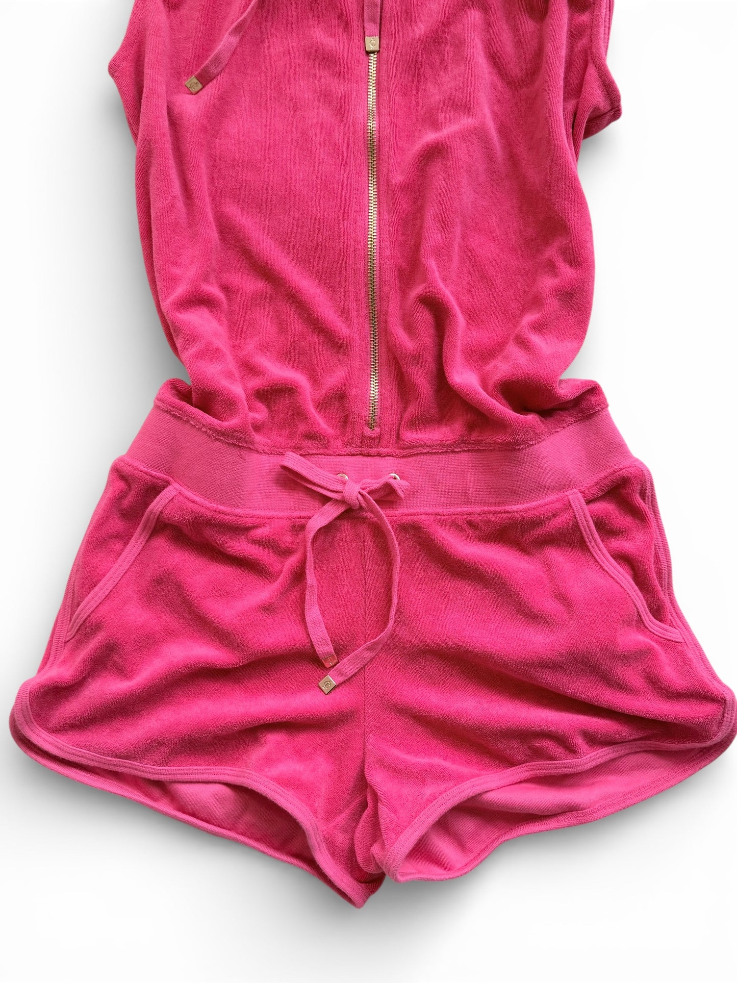 Juicy Couture Pink Velour Playsuit Size M