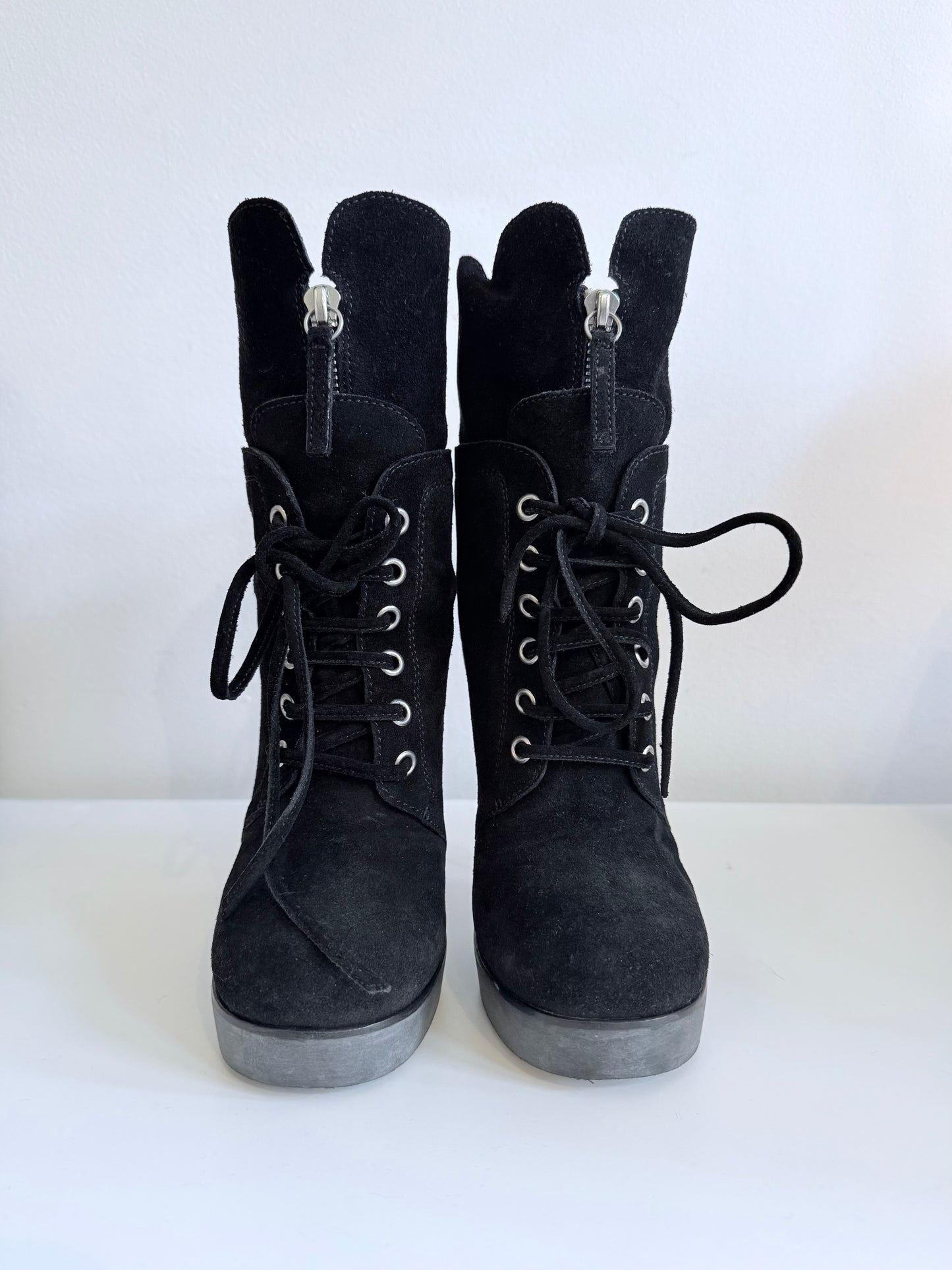 Giuseppe Zanotti Black Suede Boots 36