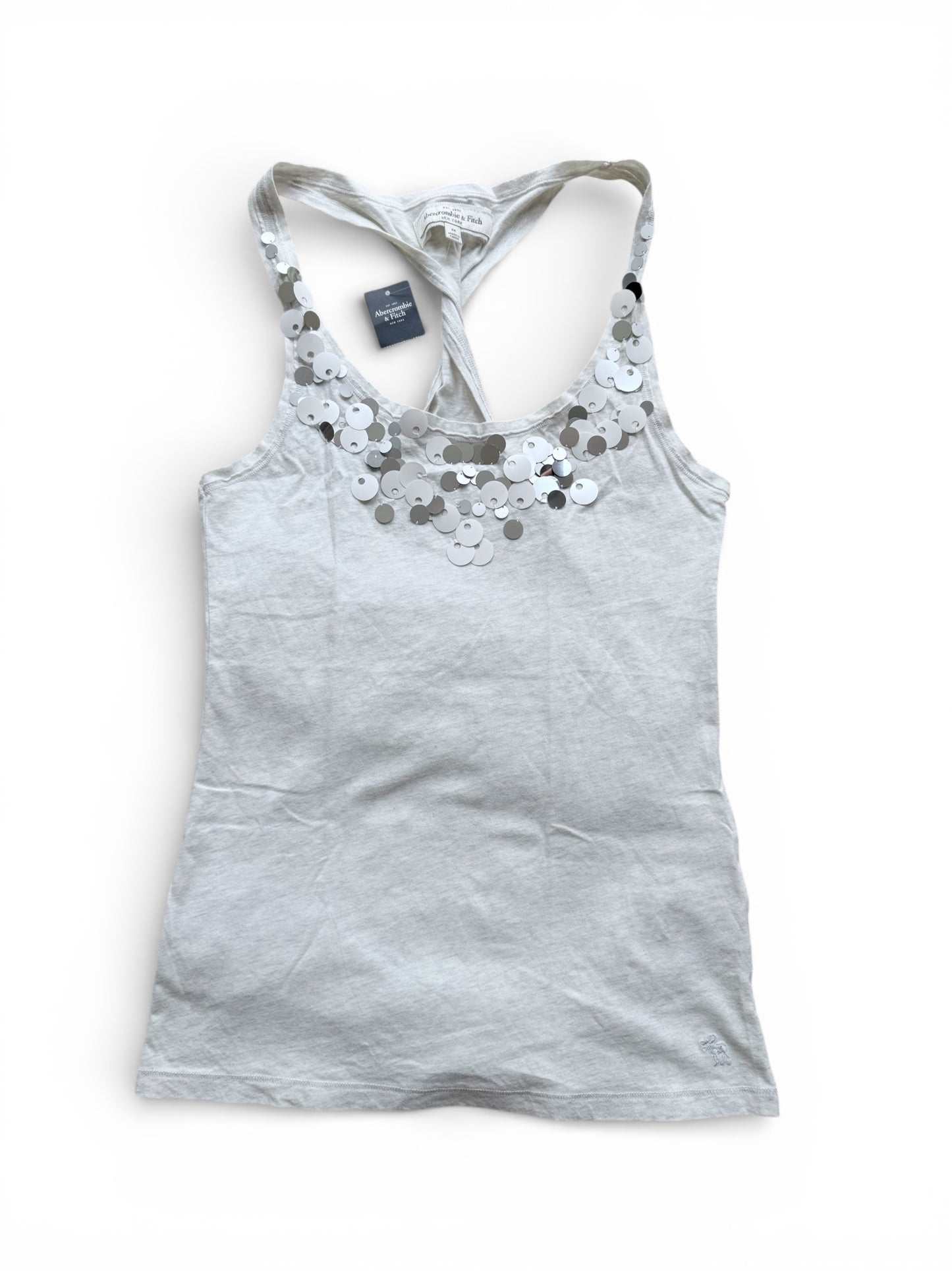 Abercrombie & Fitch Grey Sequin Tank Top