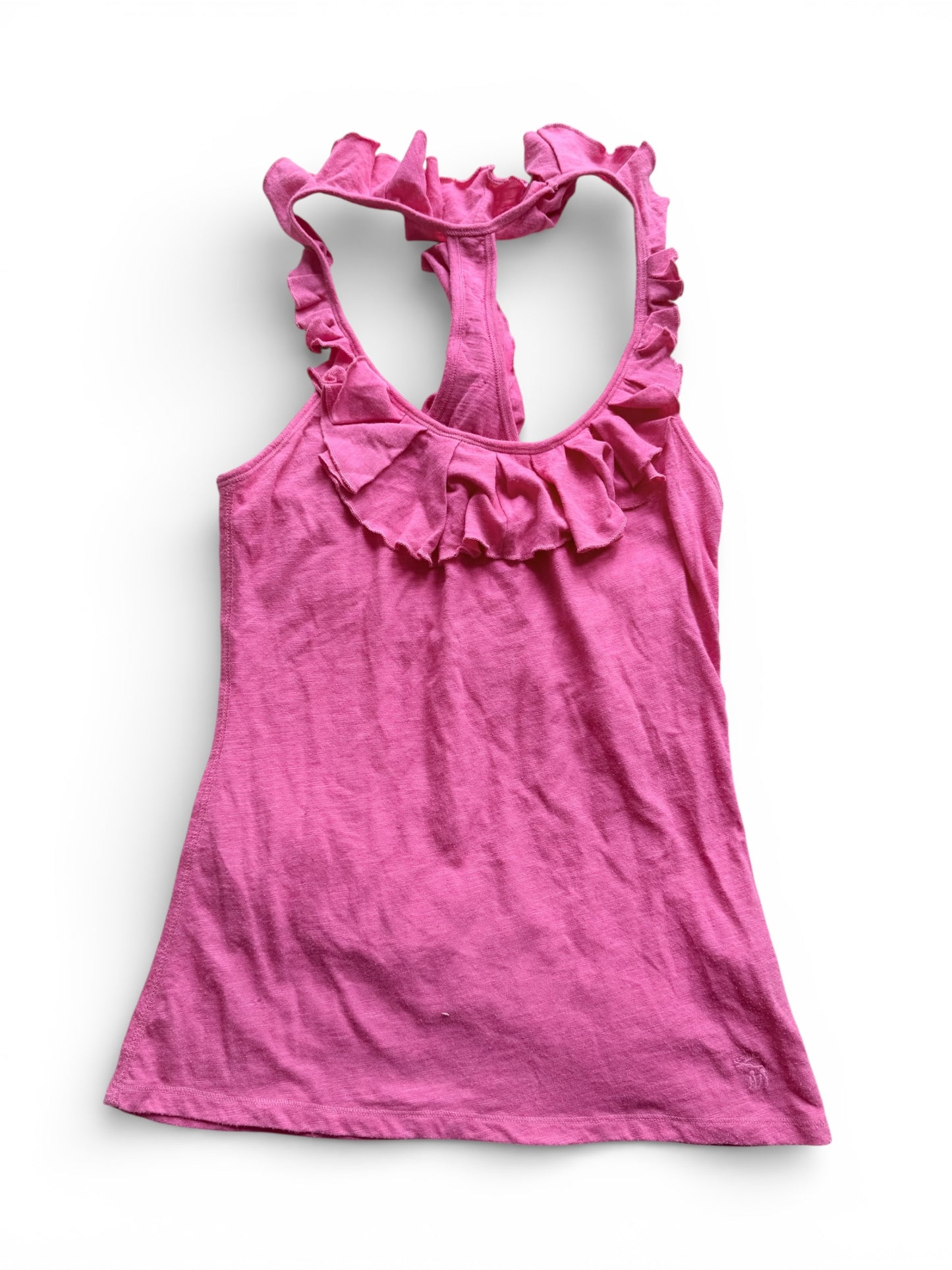 Abercrombie & Fitch Pink Ruffle Tank Top Size S