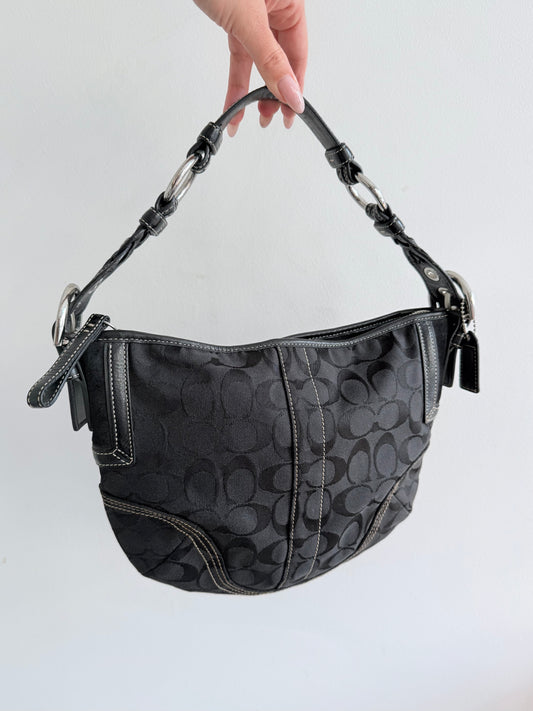 Coach Black Signature Shoulder Bag