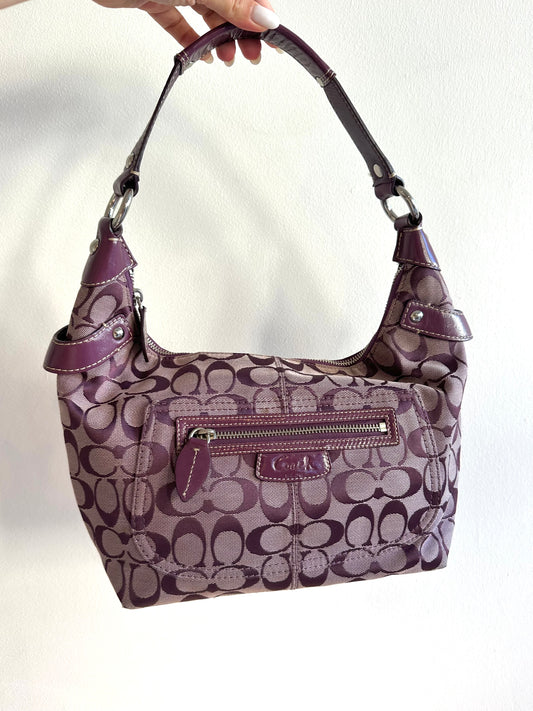 Purple coach bag