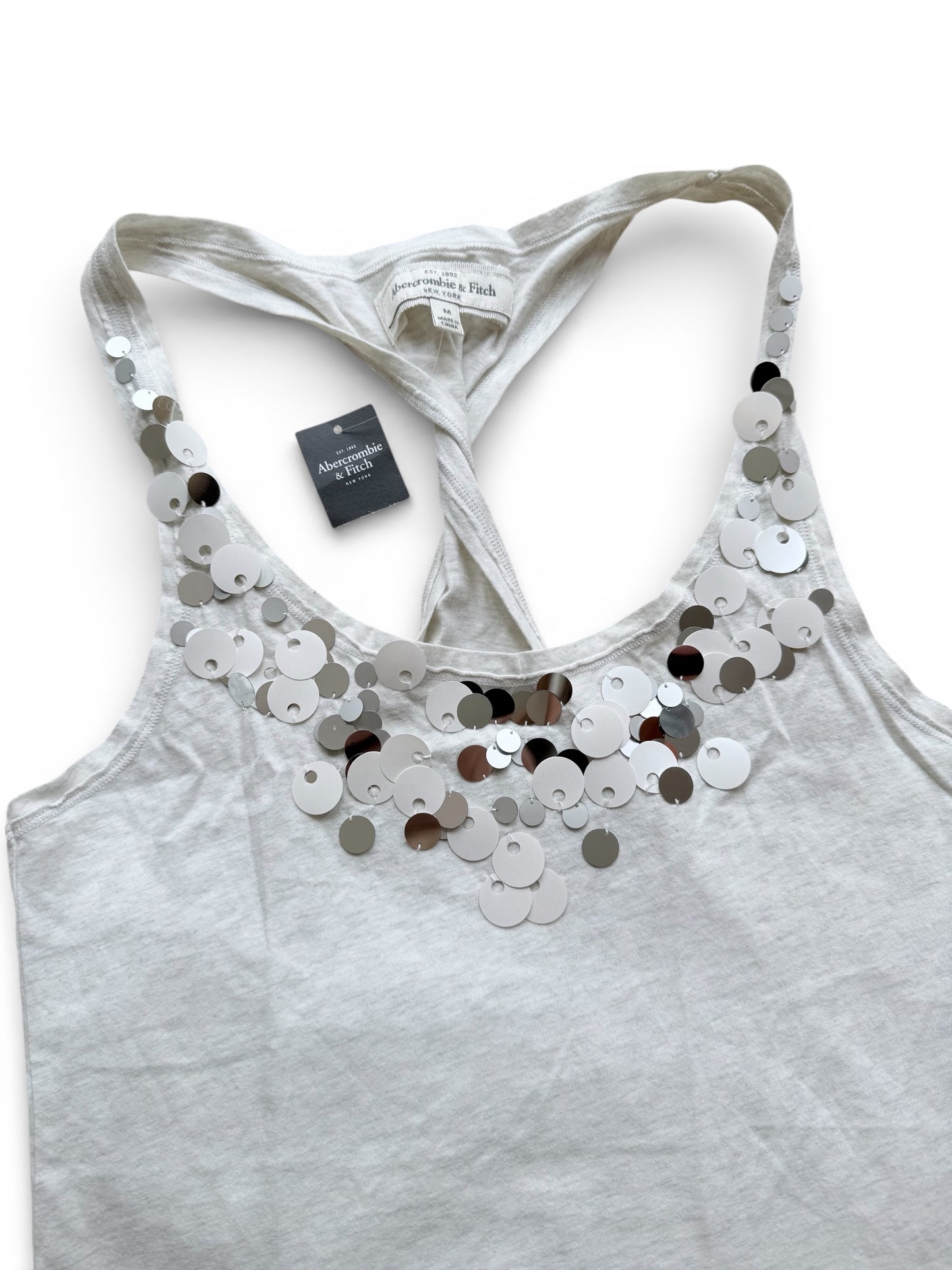 Abercrombie & Fitch Grey Sequin Tank Top