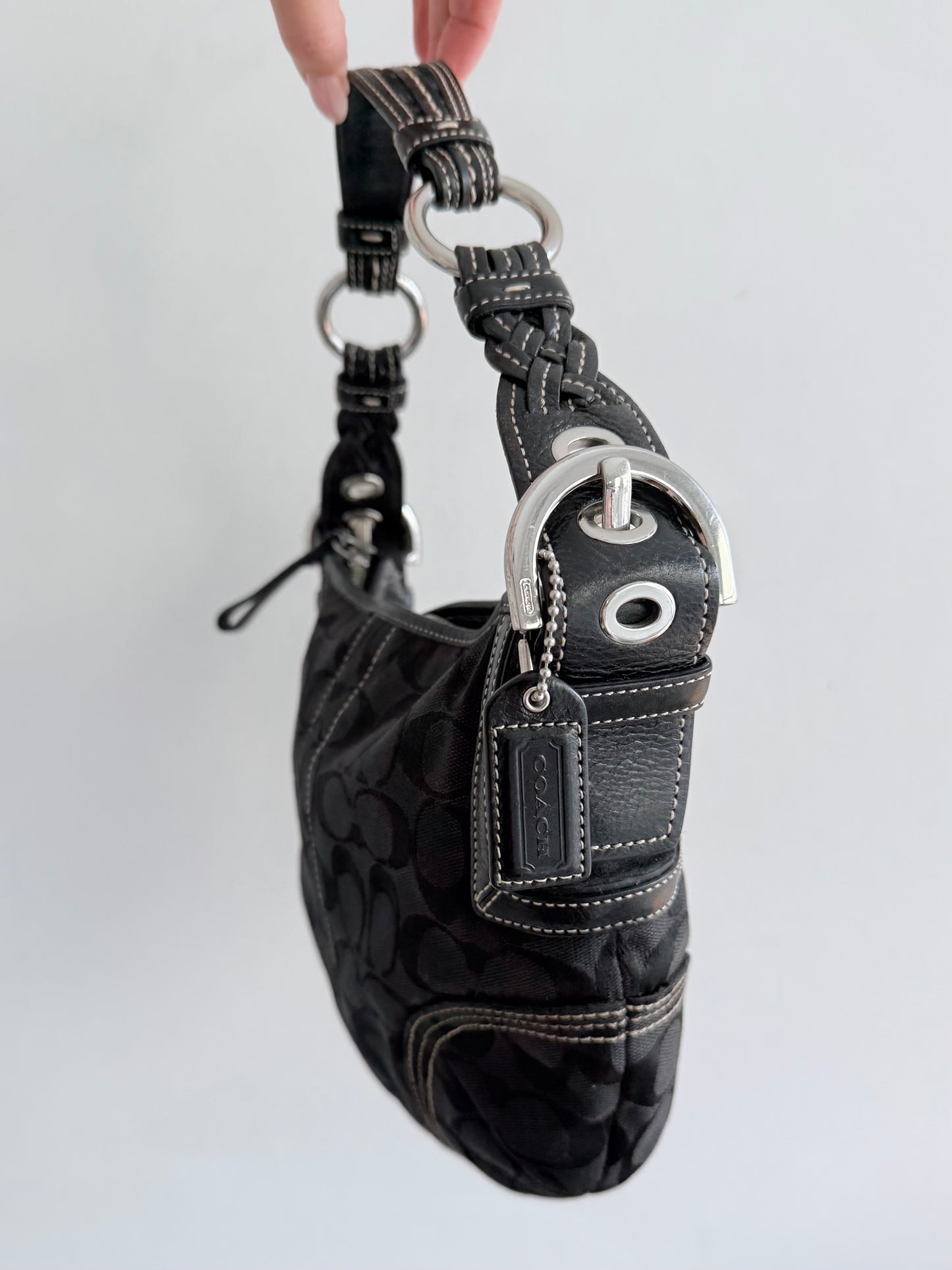 Coach Black Signature Shoulder Bag