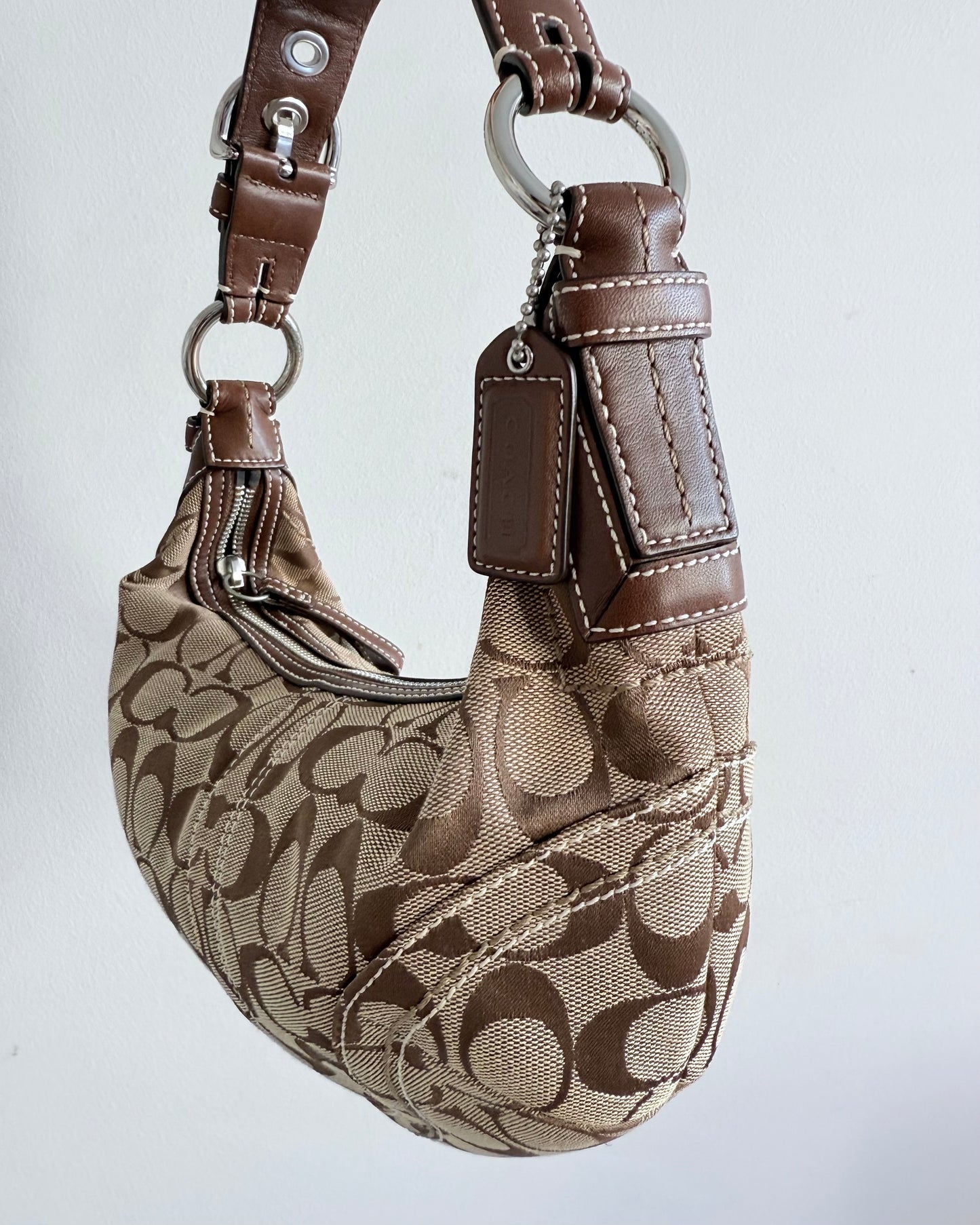 Coach Signature Brown Hobo