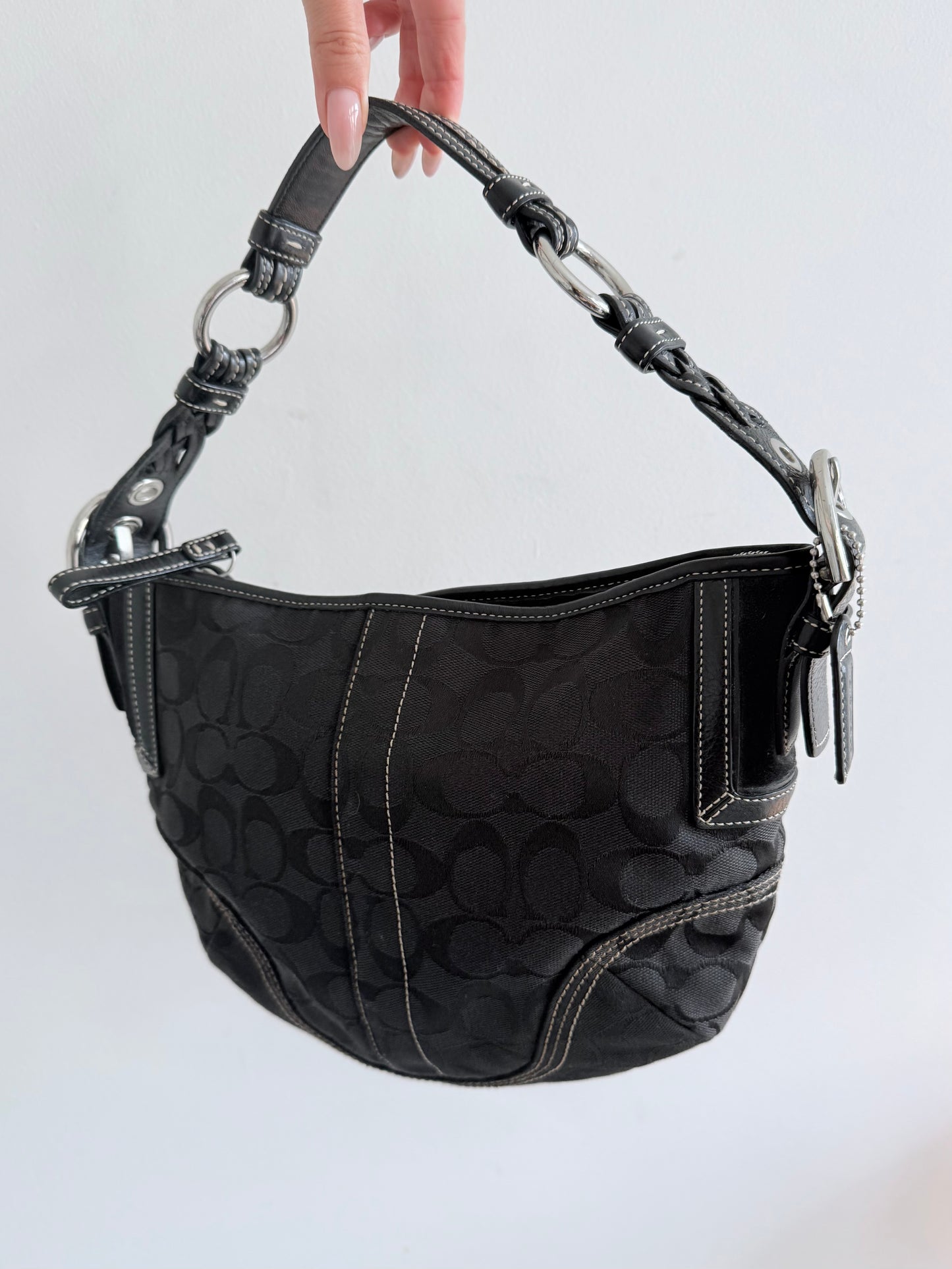 Coach Black Signature Shoulder Bag