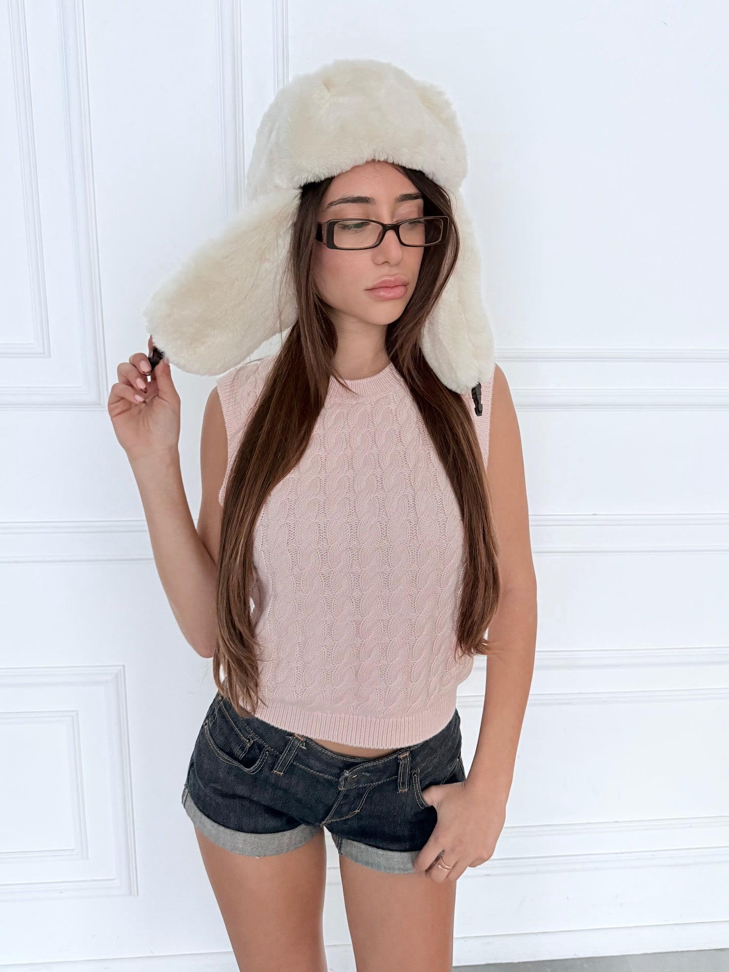 Abercrombie Knit Vest Baby Pink Size S