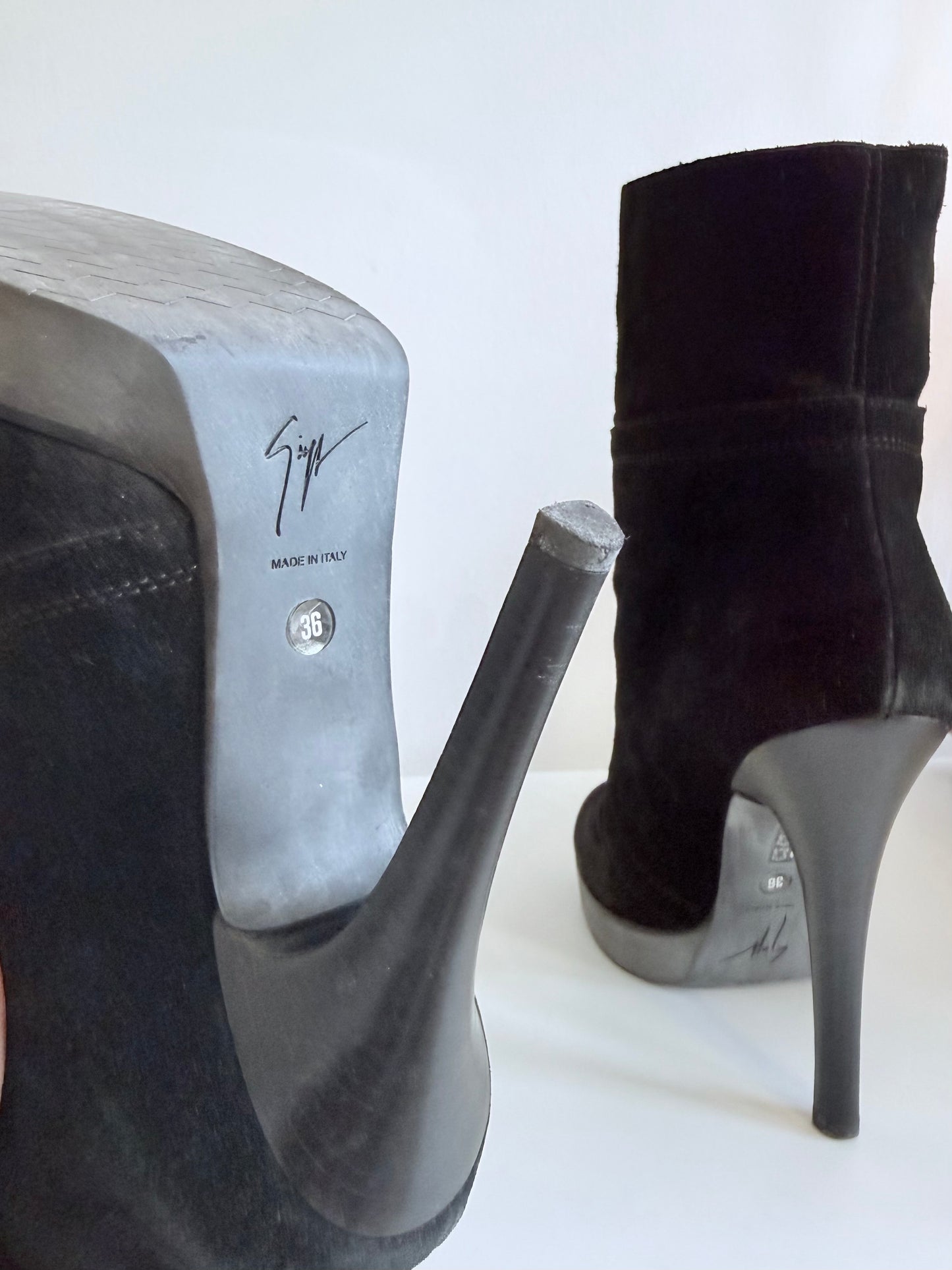 Giuseppe Zanotti Black Suede Boots 36