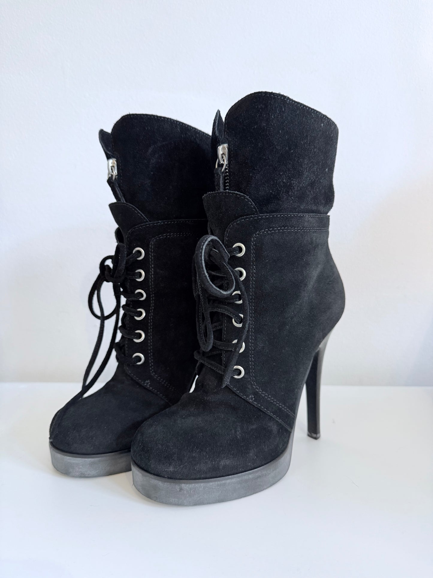 Giuseppe Zanotti Black Suede Boots 36