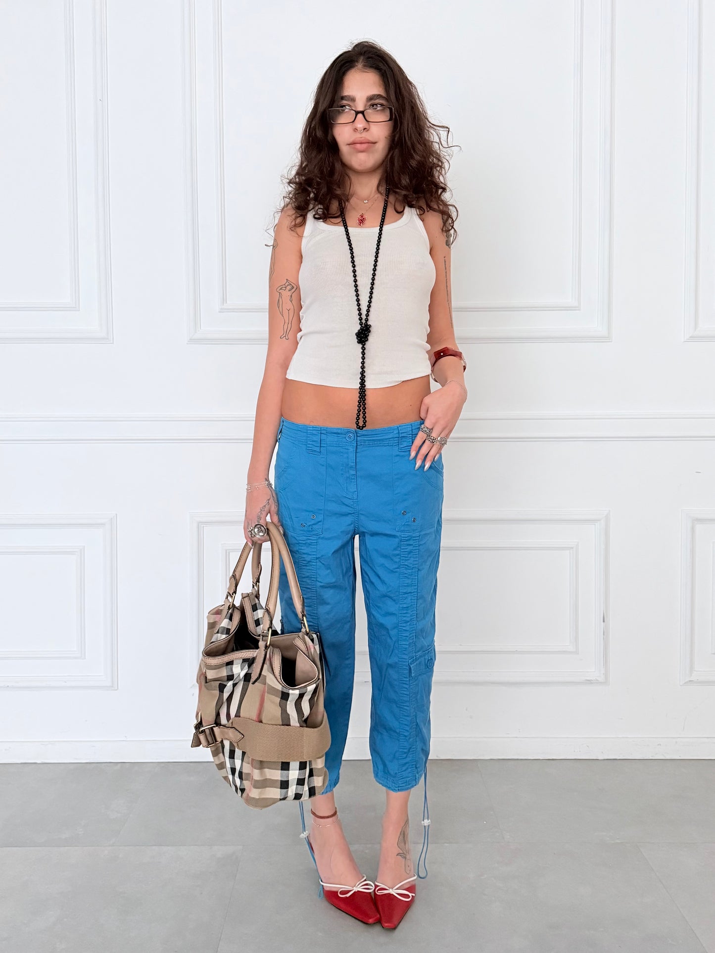 Blue Utility Capri Pants Size 28