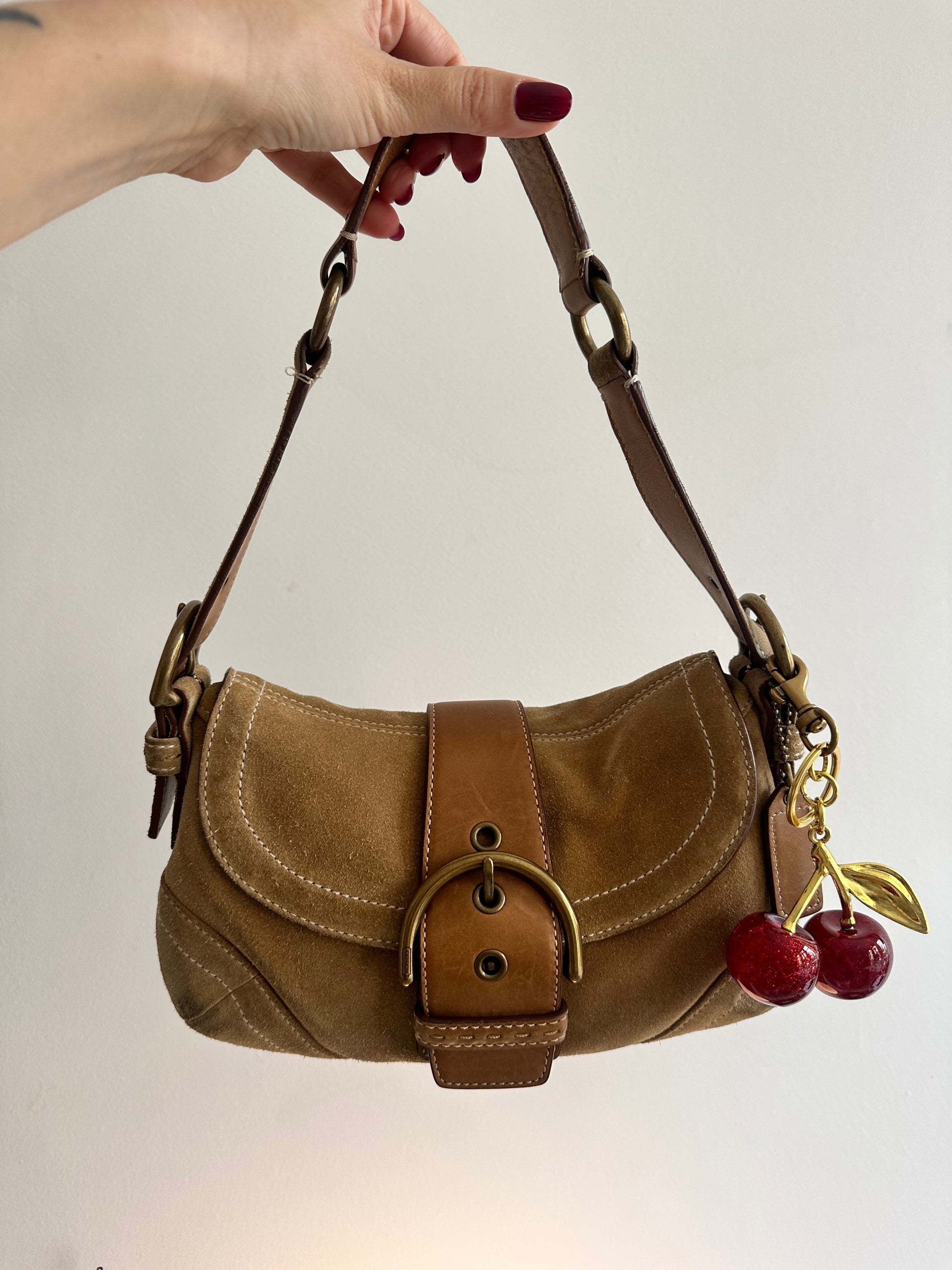Coach Soho Demi Flap Suede Shoulder Bag Coach Soho Demi Flap Suede Shoulder Bag