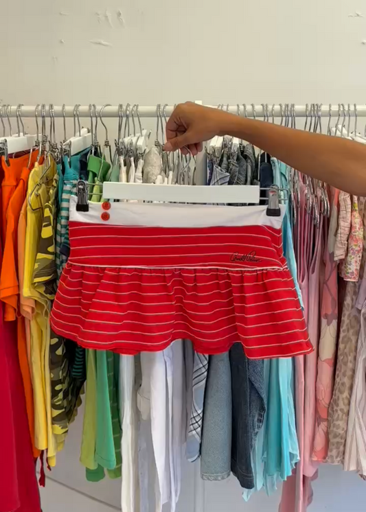 Striped Micro Mini Skirt