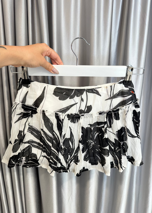 Floral Micro Mini Skirt
