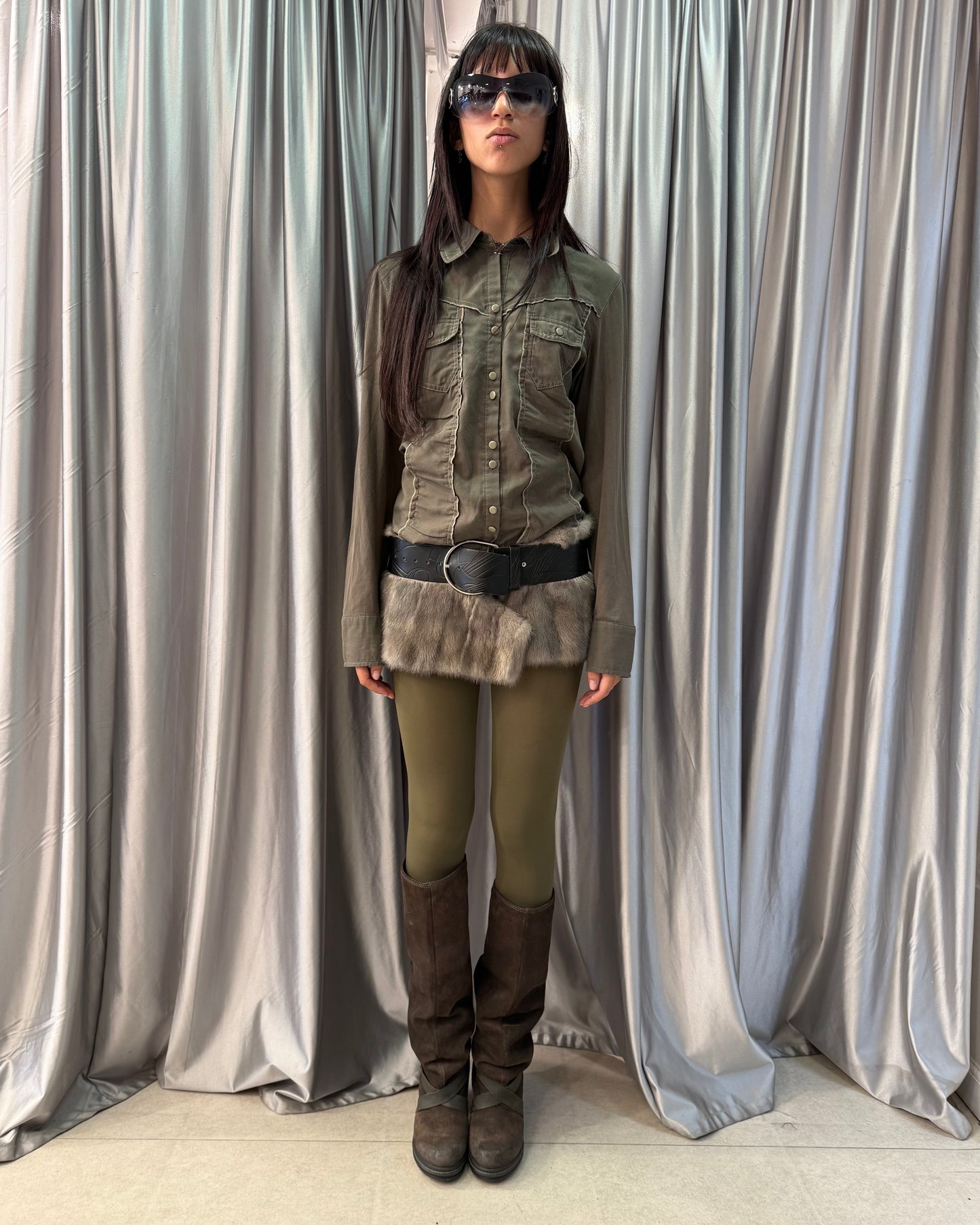 Structured Green Button-Down