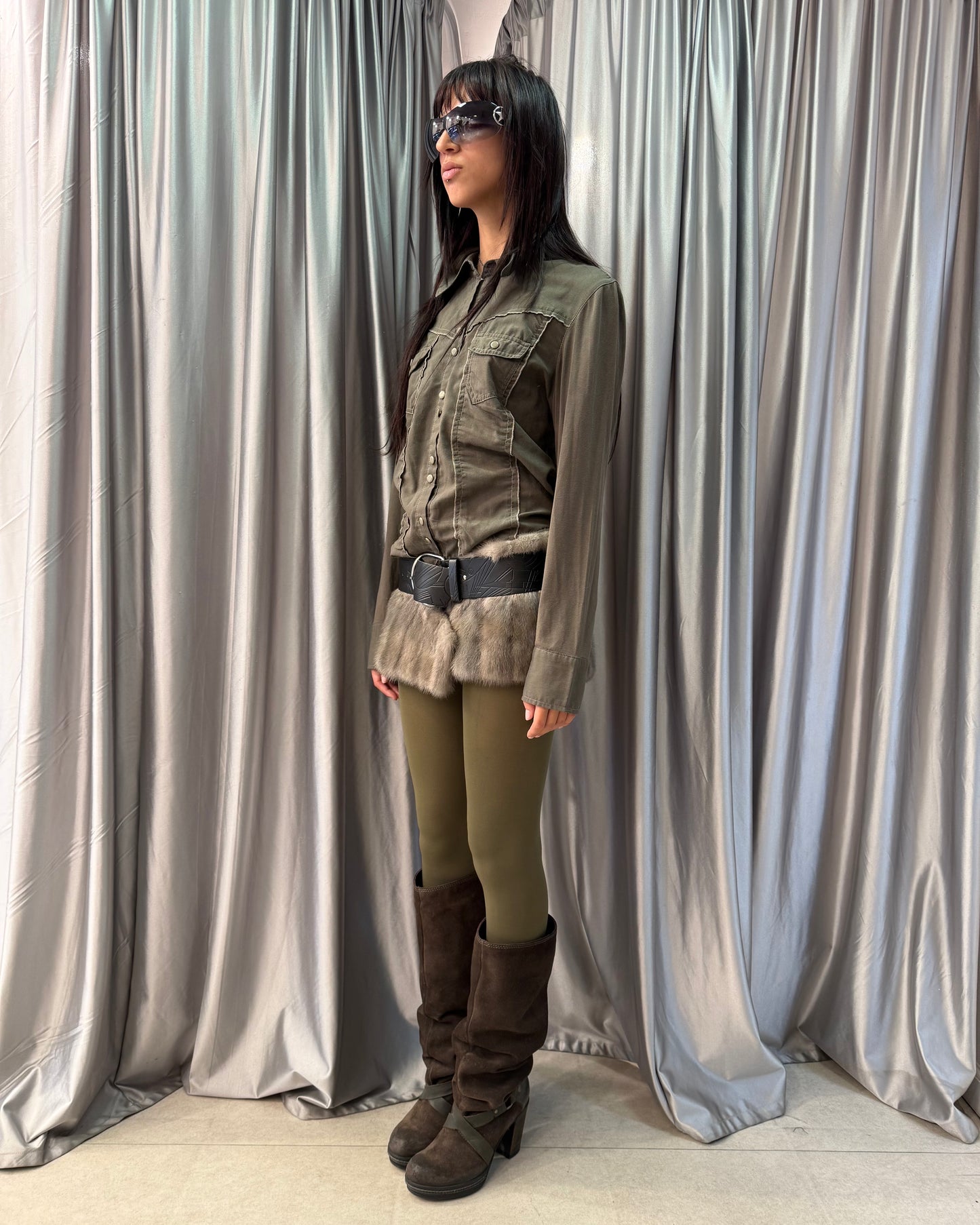 Structured Green Button-Down