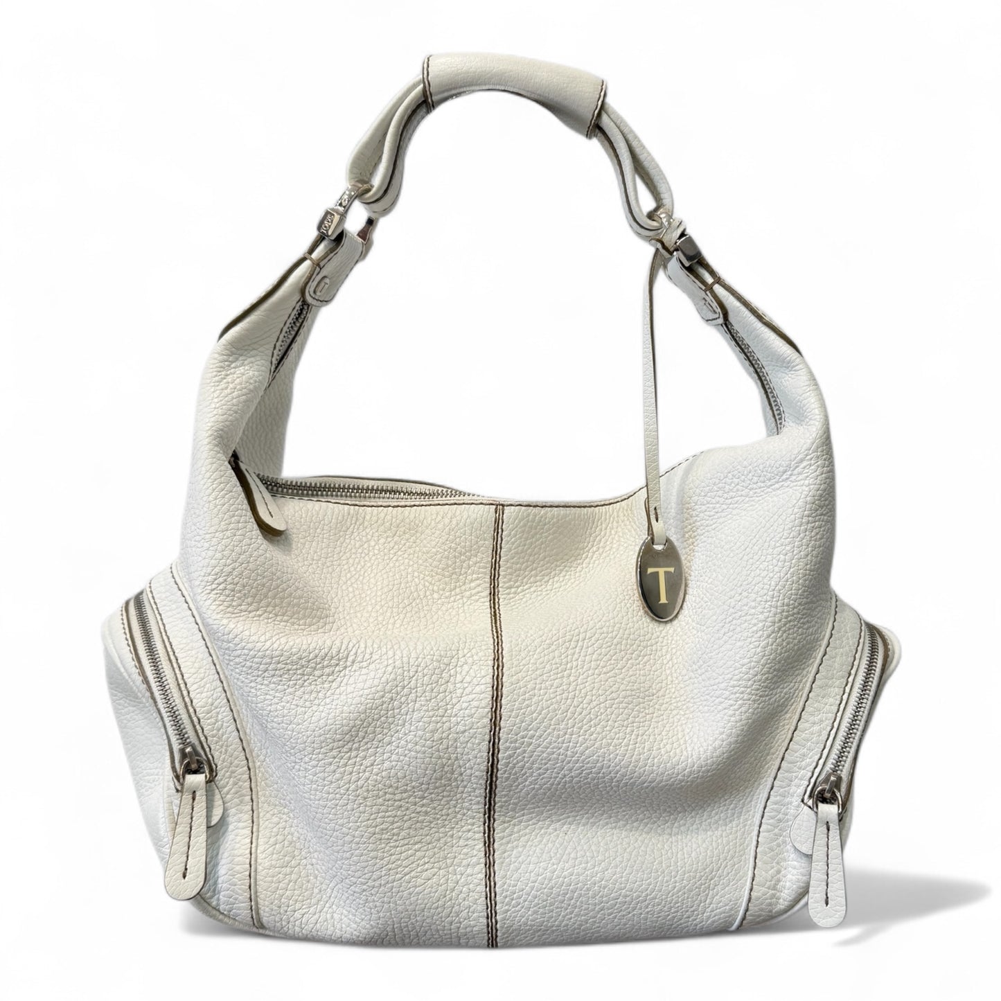 Tod's White Leather Shoulder Bag