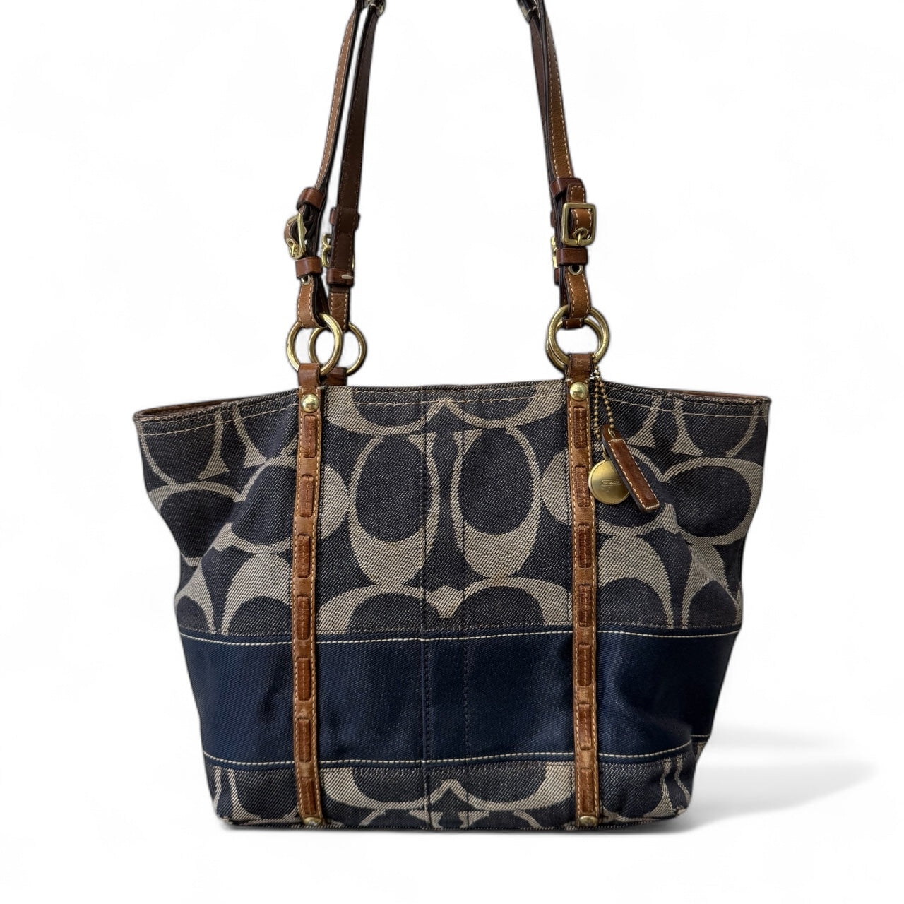 Coach Blue Denim Shoulder Bag