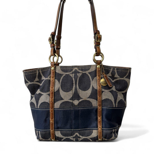 Coach Blue Denim Shoulder Bag