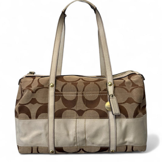 Coach Beige Leather Shoulder Bag