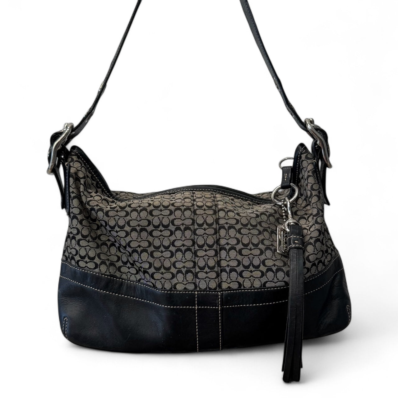 Coach Black Signature Shoulder Bag