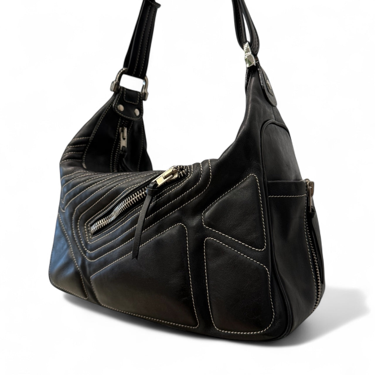 Tod's Black Leather Shoulder Bag