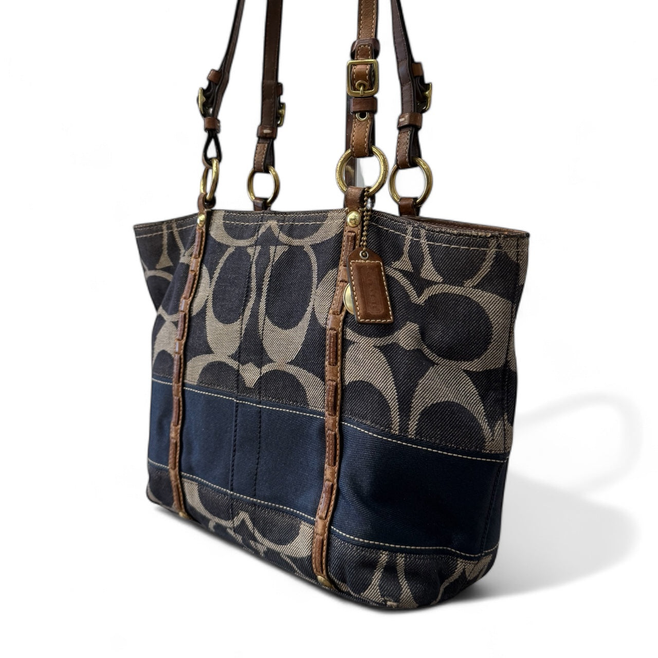 Coach Blue Denim Shoulder Bag