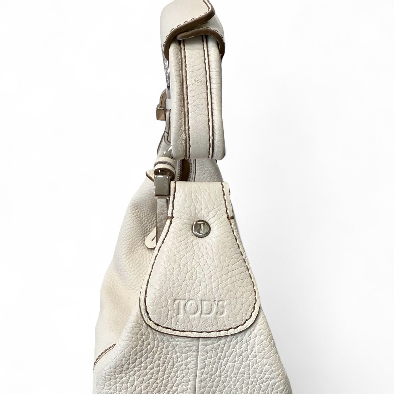 Tod's White Leather Shoulder Bag